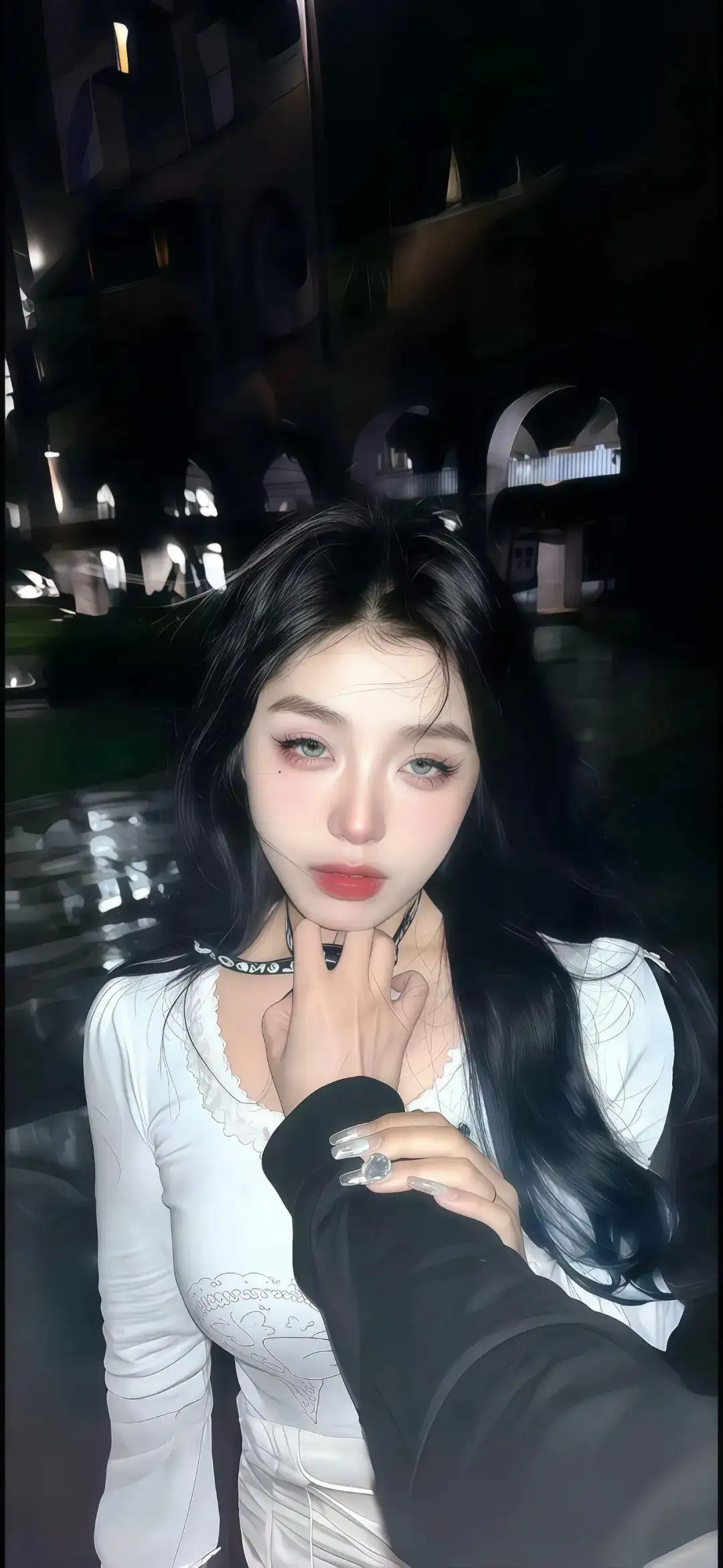 黑化白衣女孩｜可爱性感美女