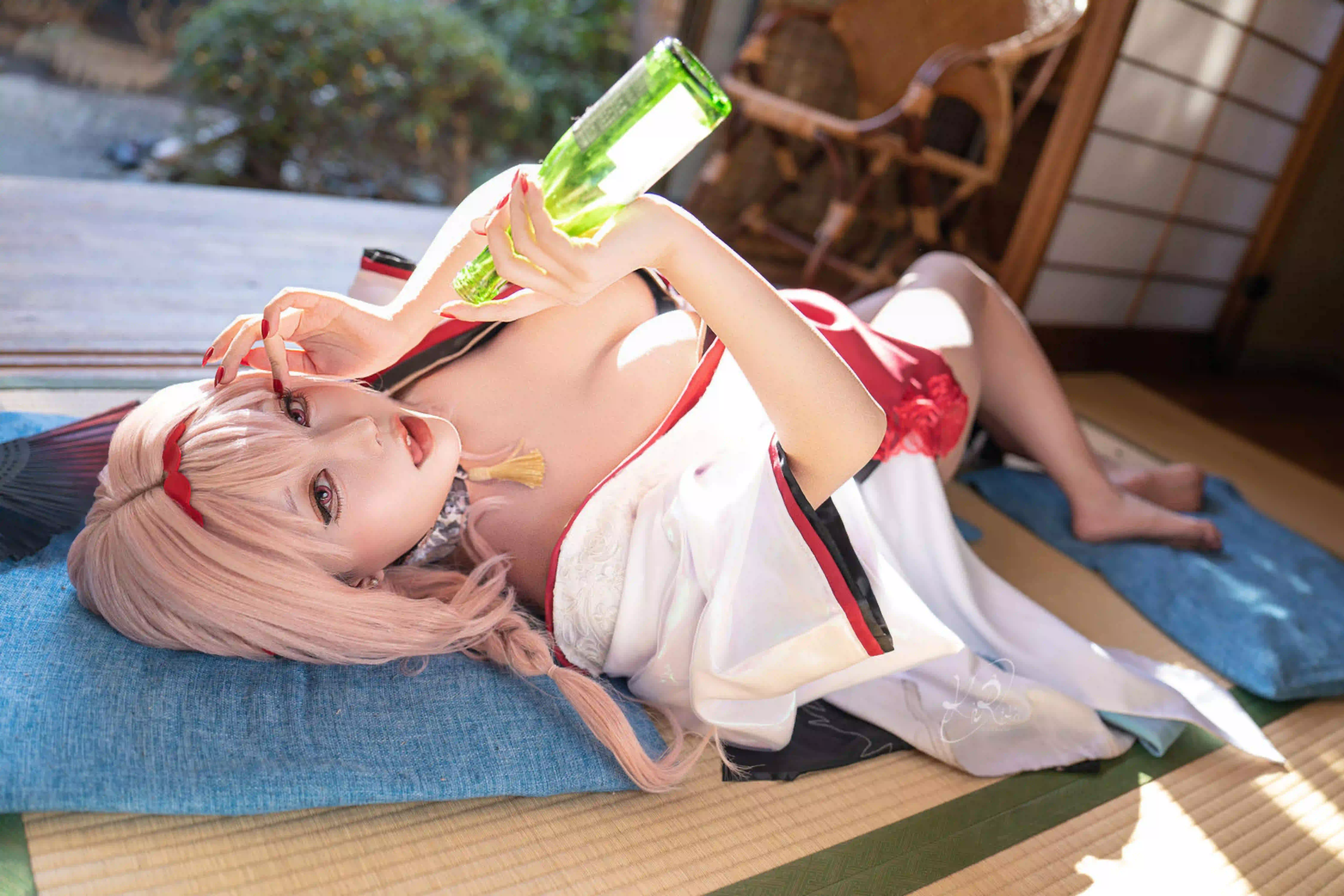 长发美女 coser 日式风格 性感美女 和服 
