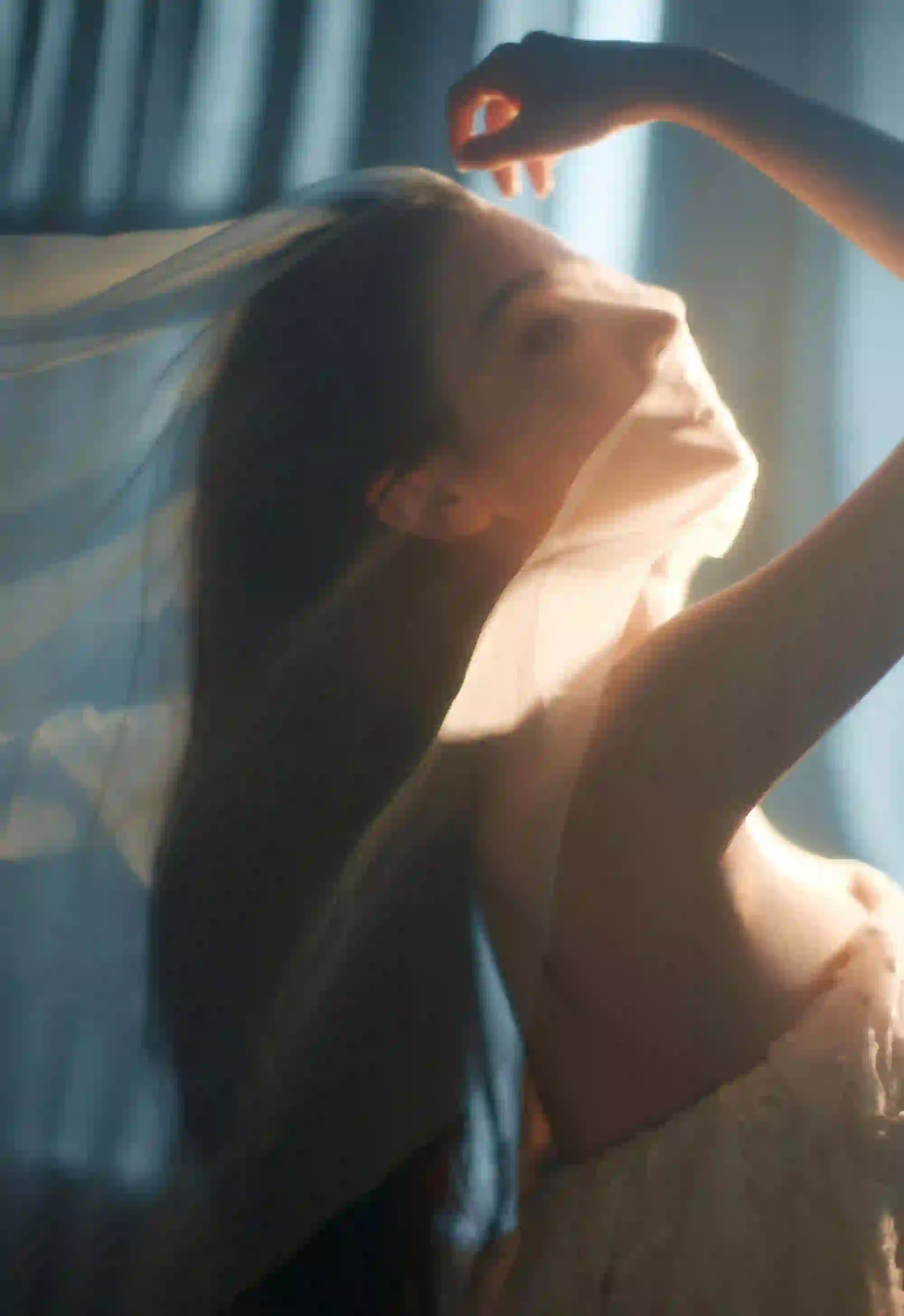 性感美女 抹胸长裙 居家 