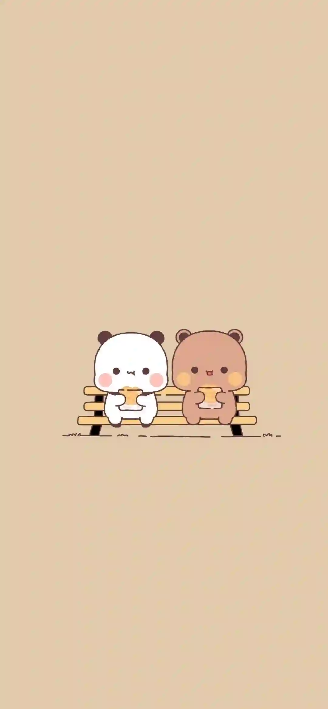 卡通 熊猫 熊 长椅 可爱