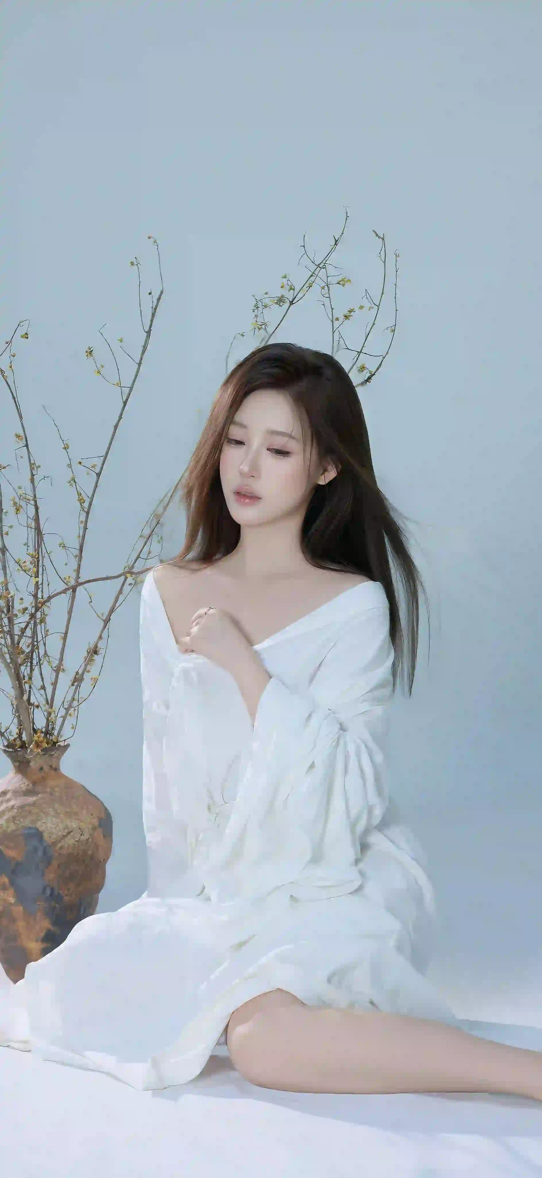 长发清纯美女 纯欲的白 写真 长腿美女