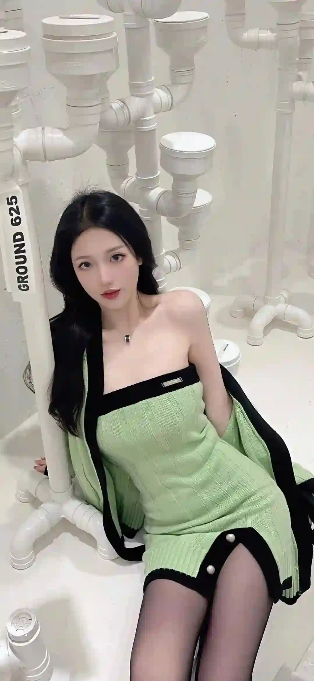长发黑丝美女 居家写真 性感美女 黑色丝袜