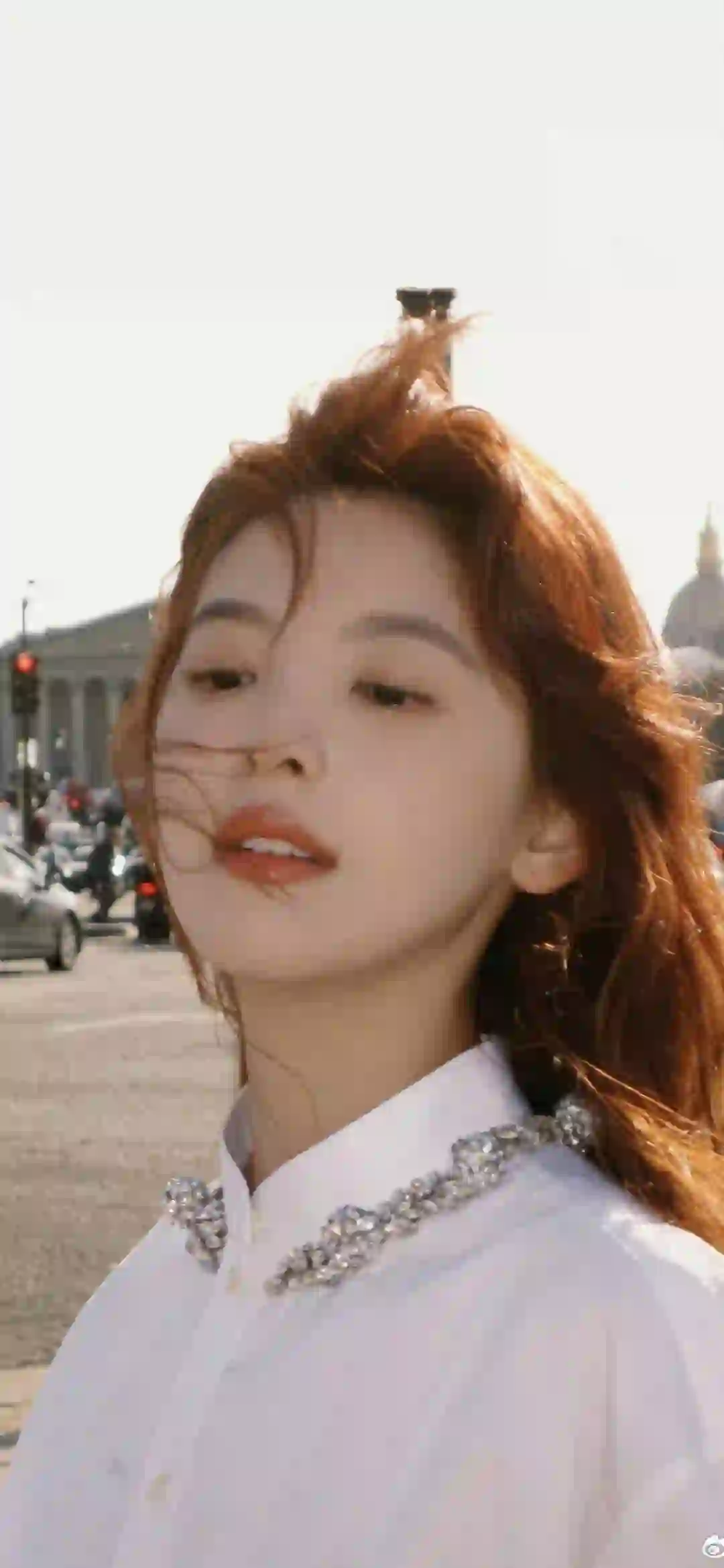 白色衬衫 章若楠 长发美女 清纯美女