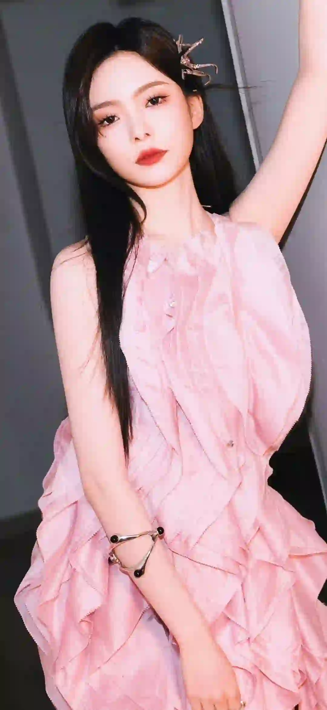 紫色长裙美女 性感