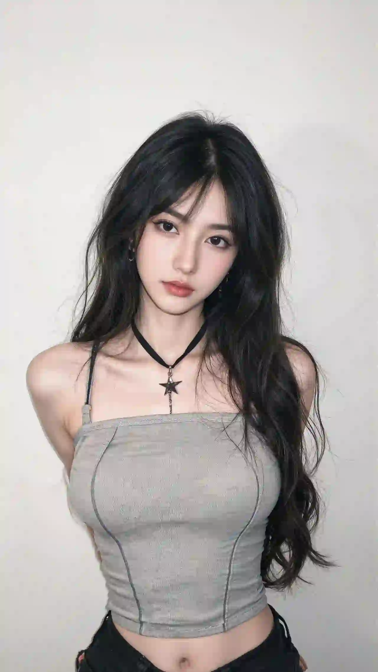 纯欲 长发吊带美女 性感美女