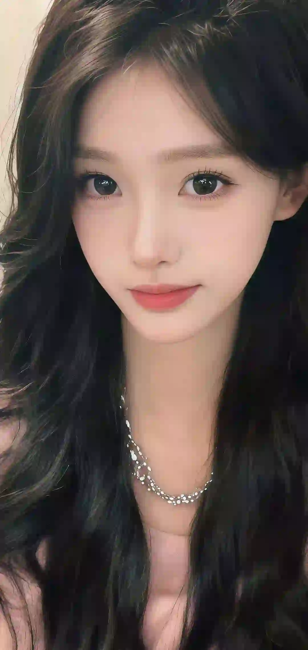长发美女 清纯 微笑