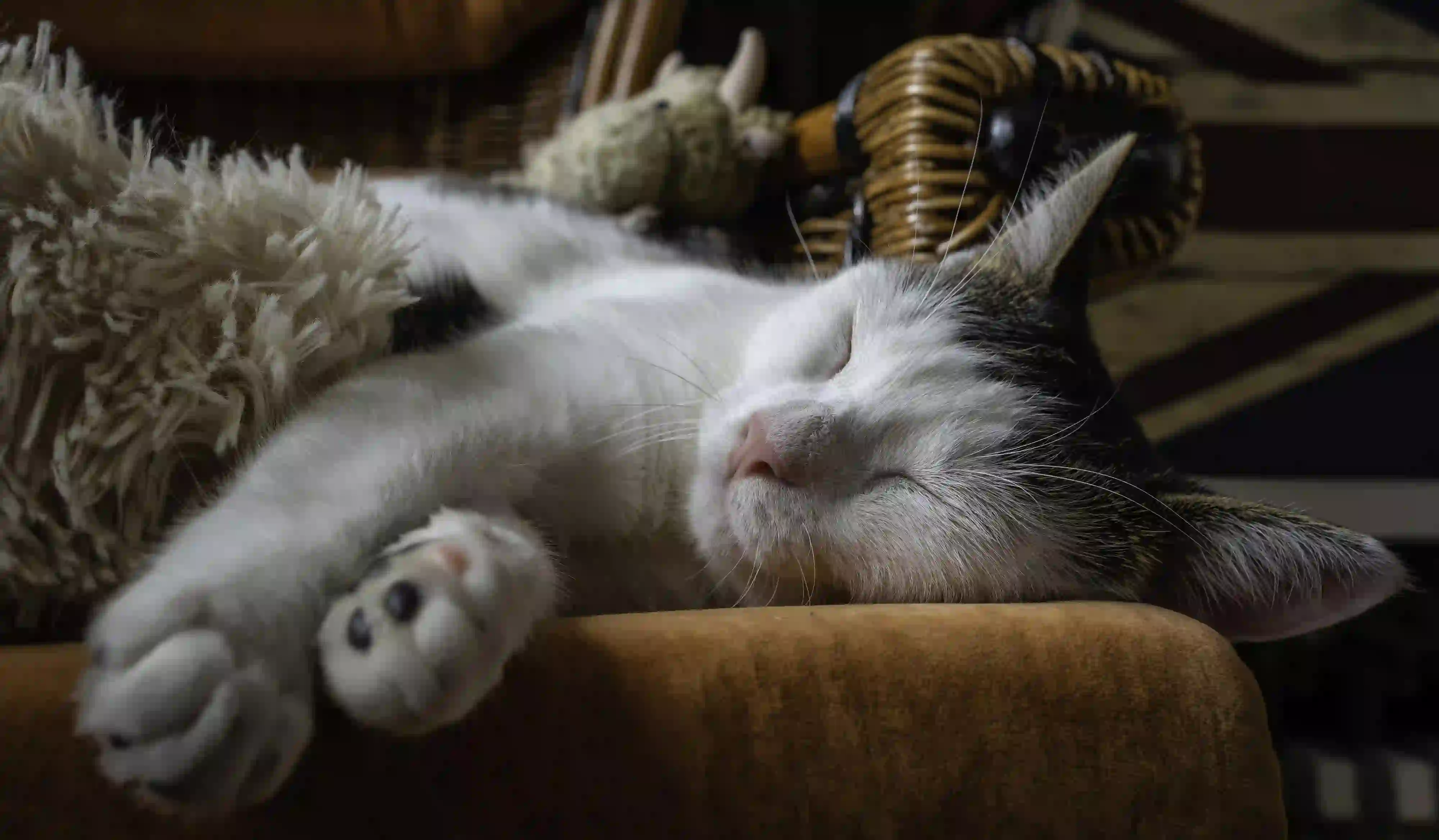 猫咪 可爱睡姿 睡觉 脚