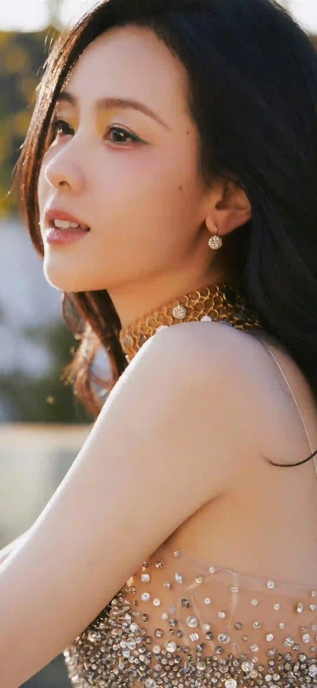 户外写真 长发美女 陈都灵