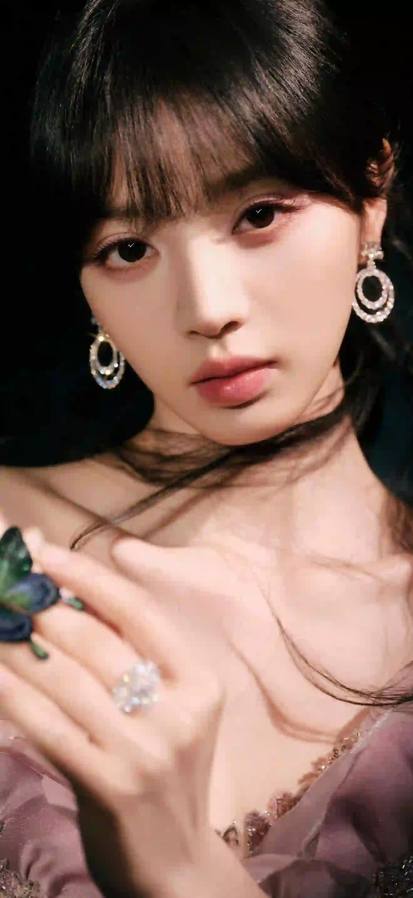 长发美女 漂亮耳坠 田曦薇 性感美女
