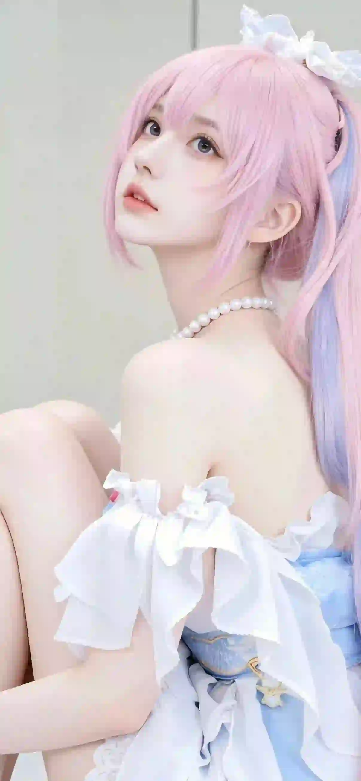 美女 长发美女 性感 粉红色渐变头发 性感美女