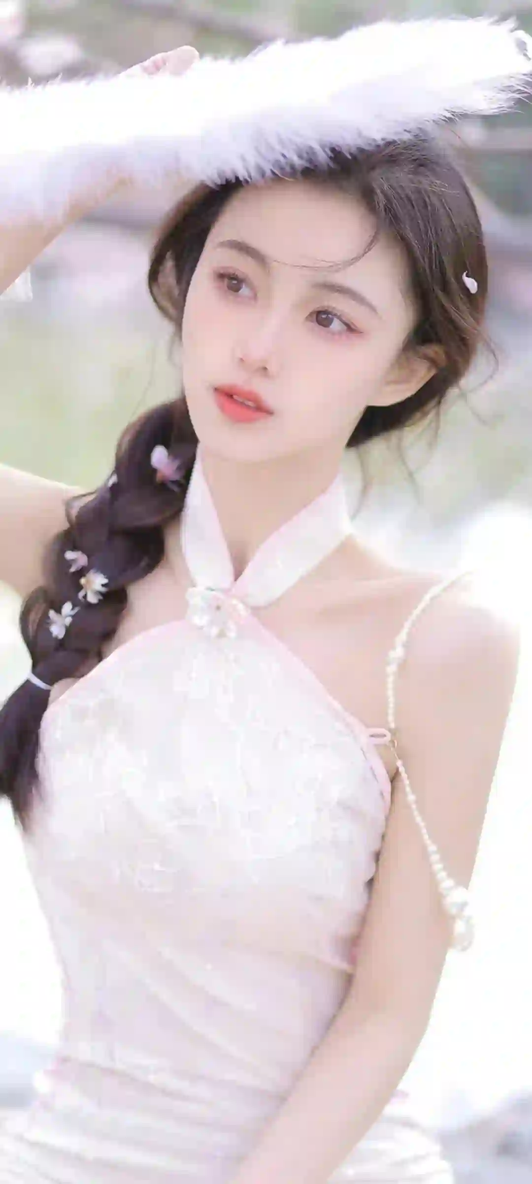 麻花辫女孩 户外写真 清纯女孩