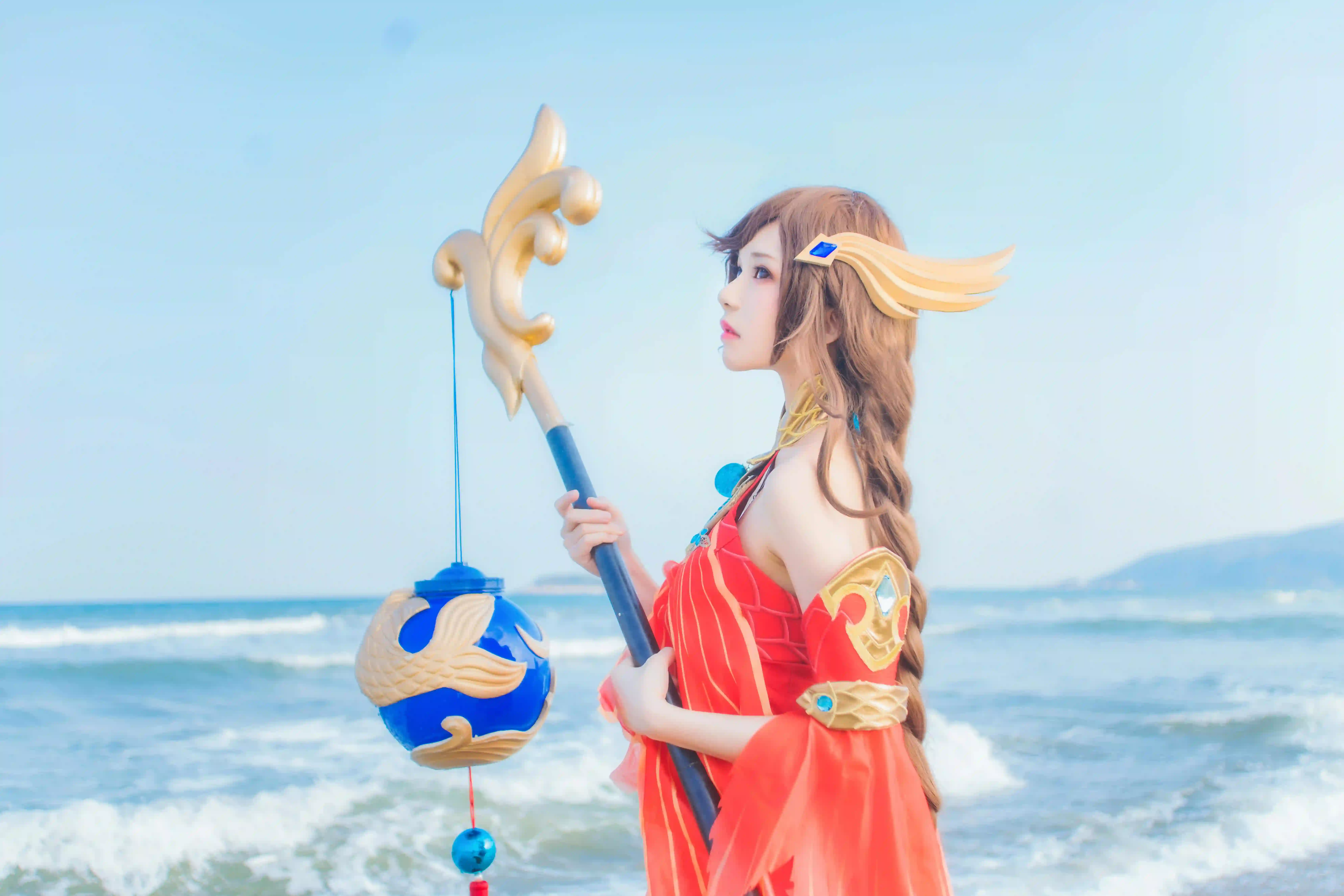 大乔 麻花辫 Coser 王者荣耀角色 侧颜