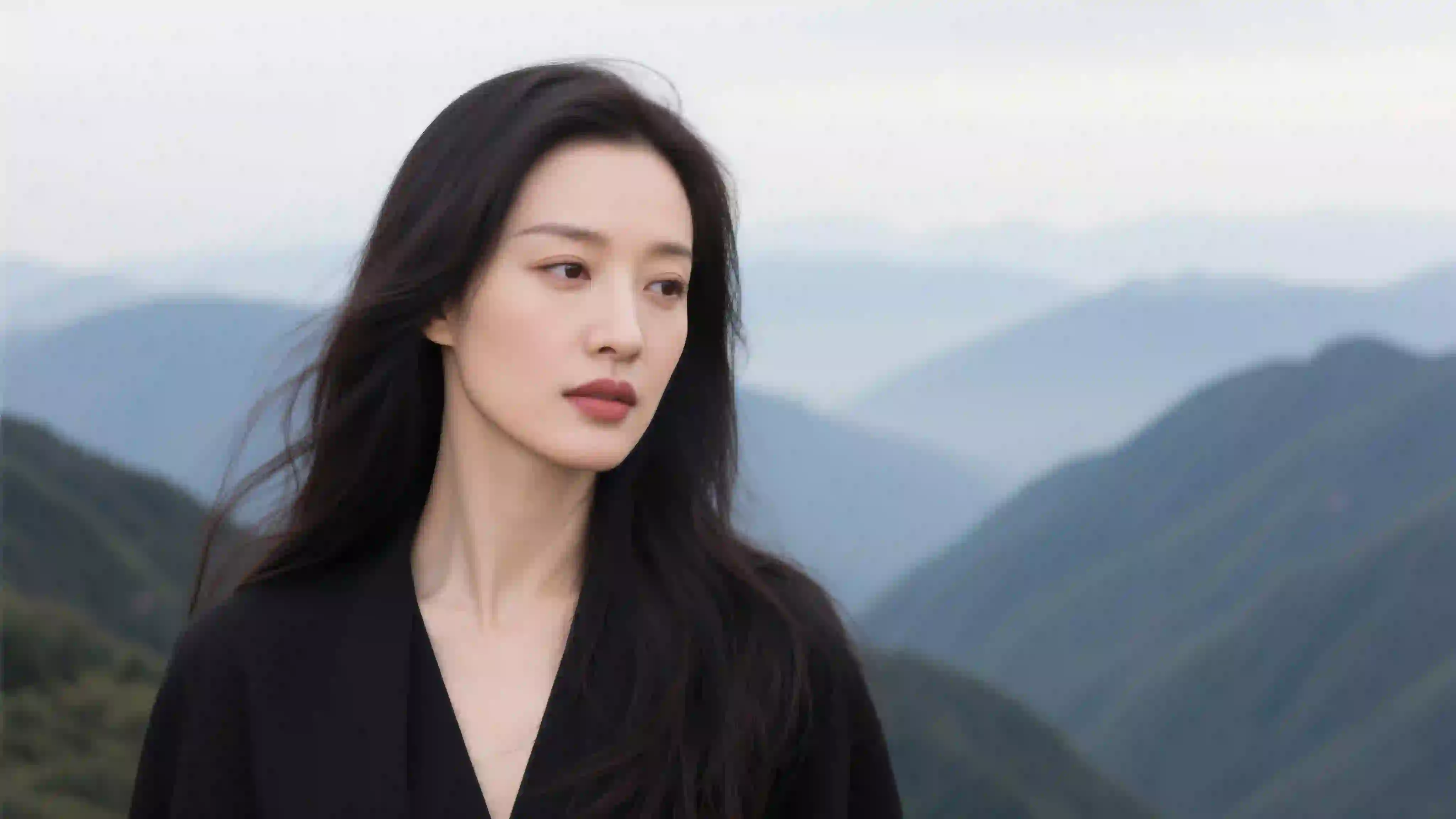 倪妮 长发美女 写真 户外 