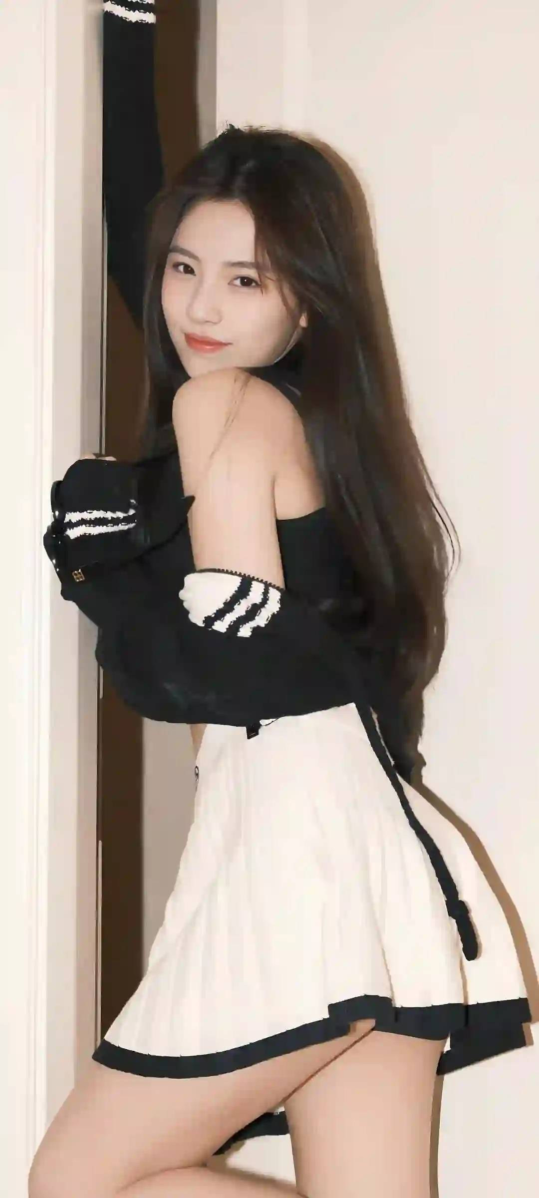 可爱短裙女孩 居家 写真 微笑
