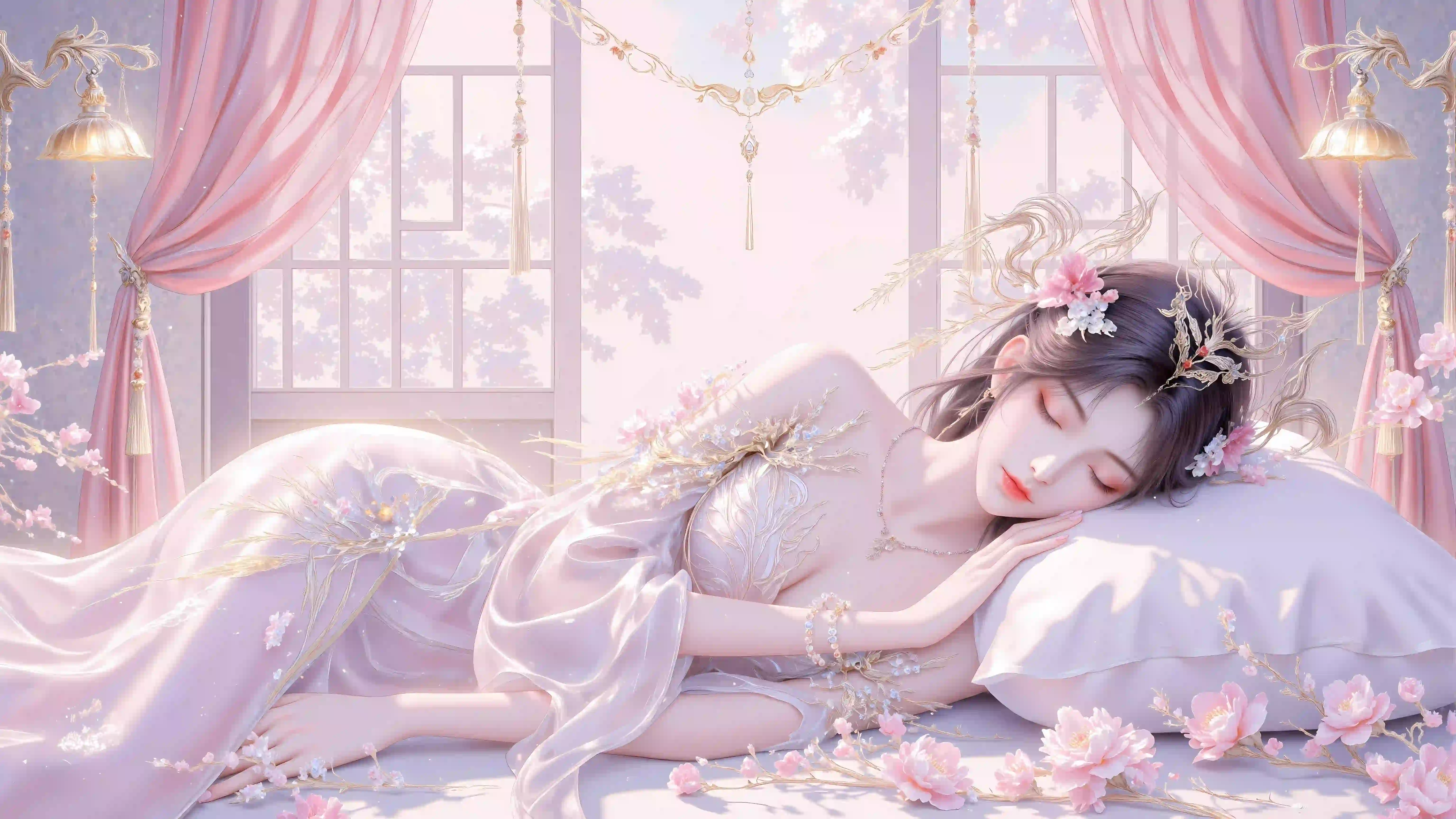 二次元女孩 性美女 侧躺 ai