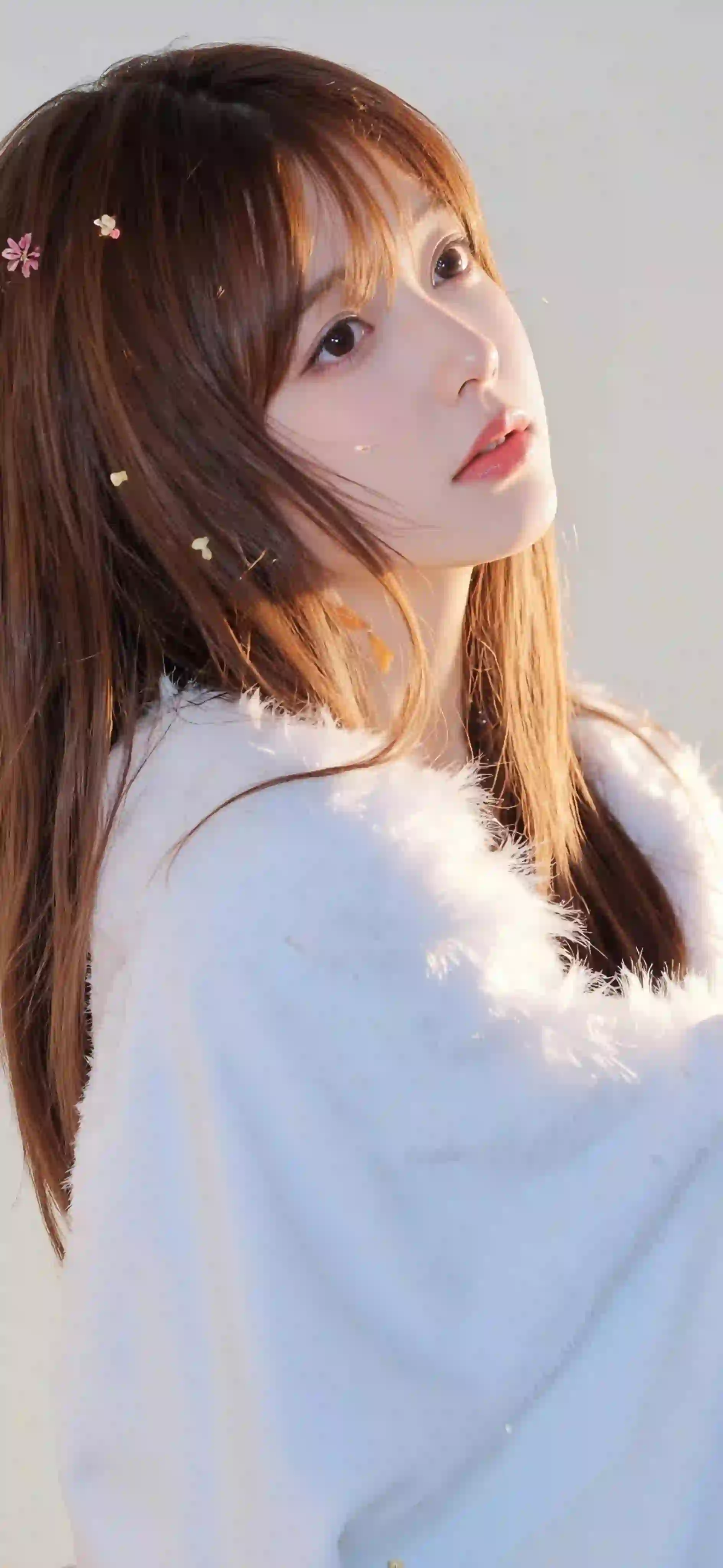 清纯美女 小清新 长发美女 白色衣服