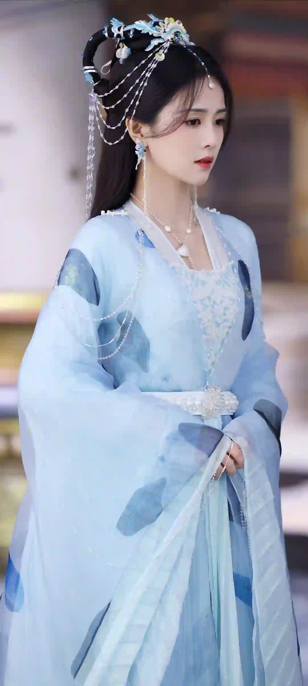 古风汉服 白鹿 长发美女 古装
