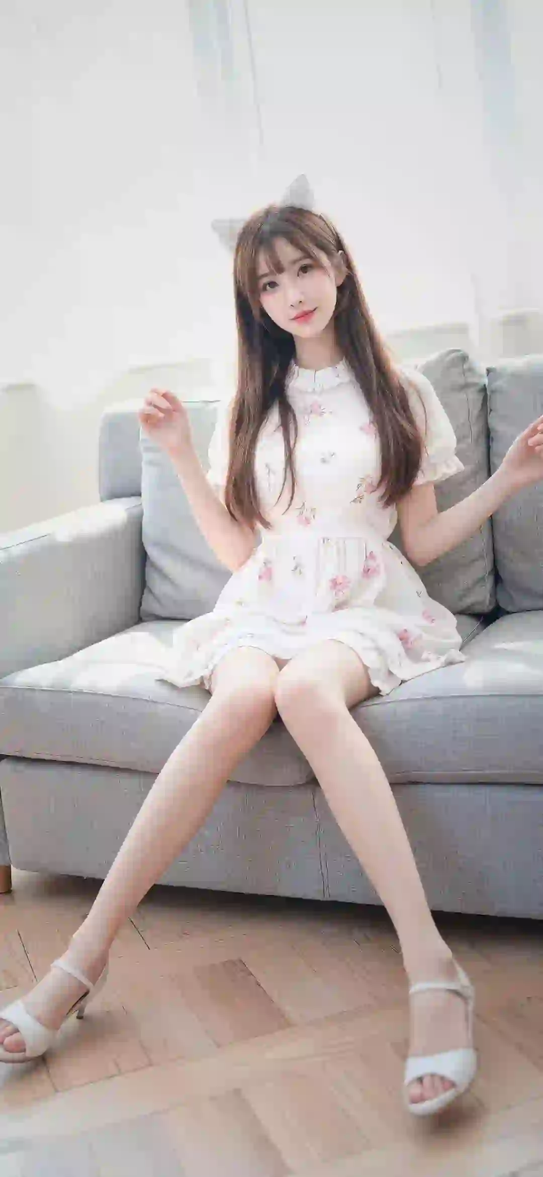 甜美可爱女孩 居家写真 长腿美女