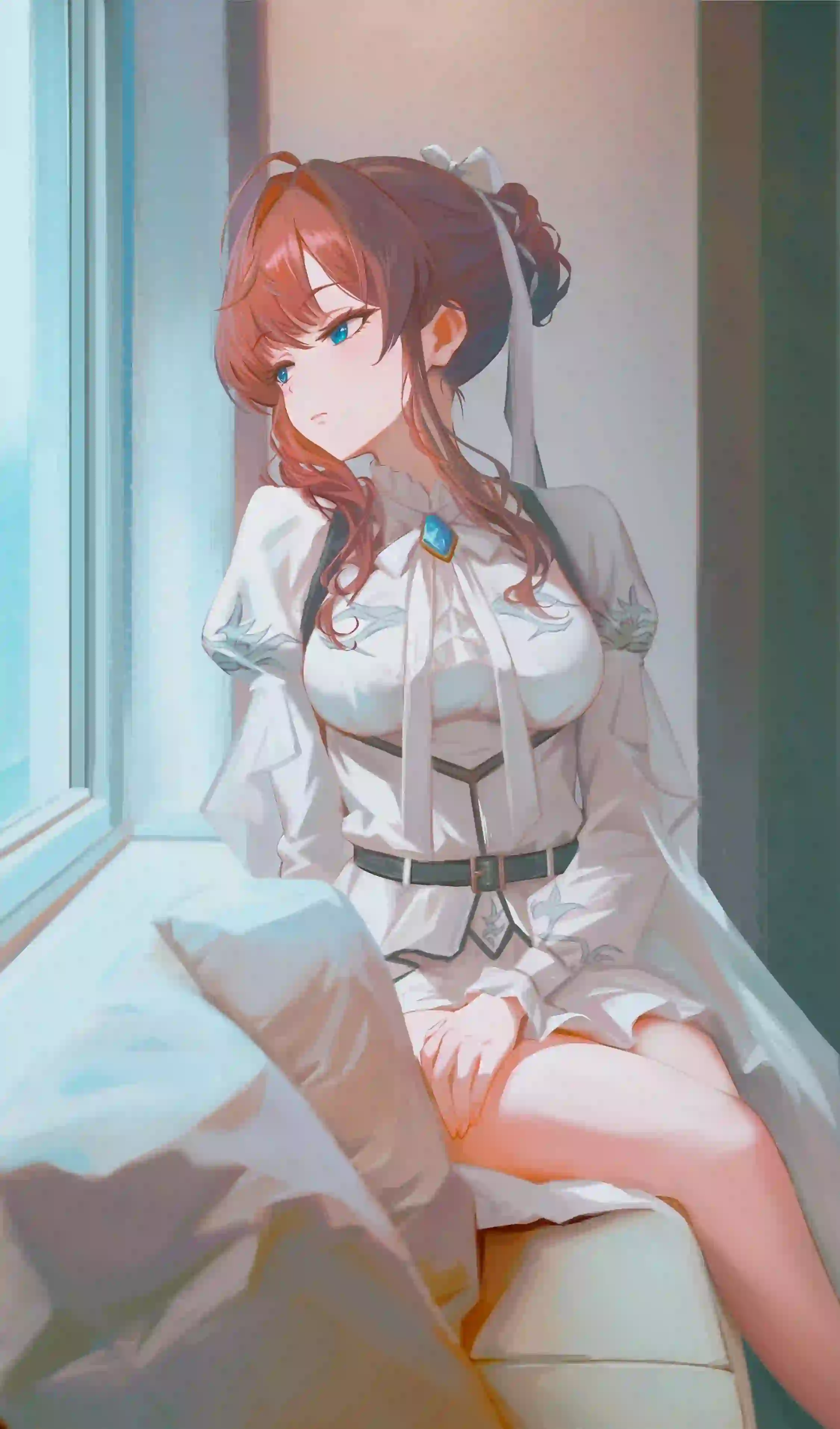 可爱女孩 白色裙子 动漫 可爱女孩