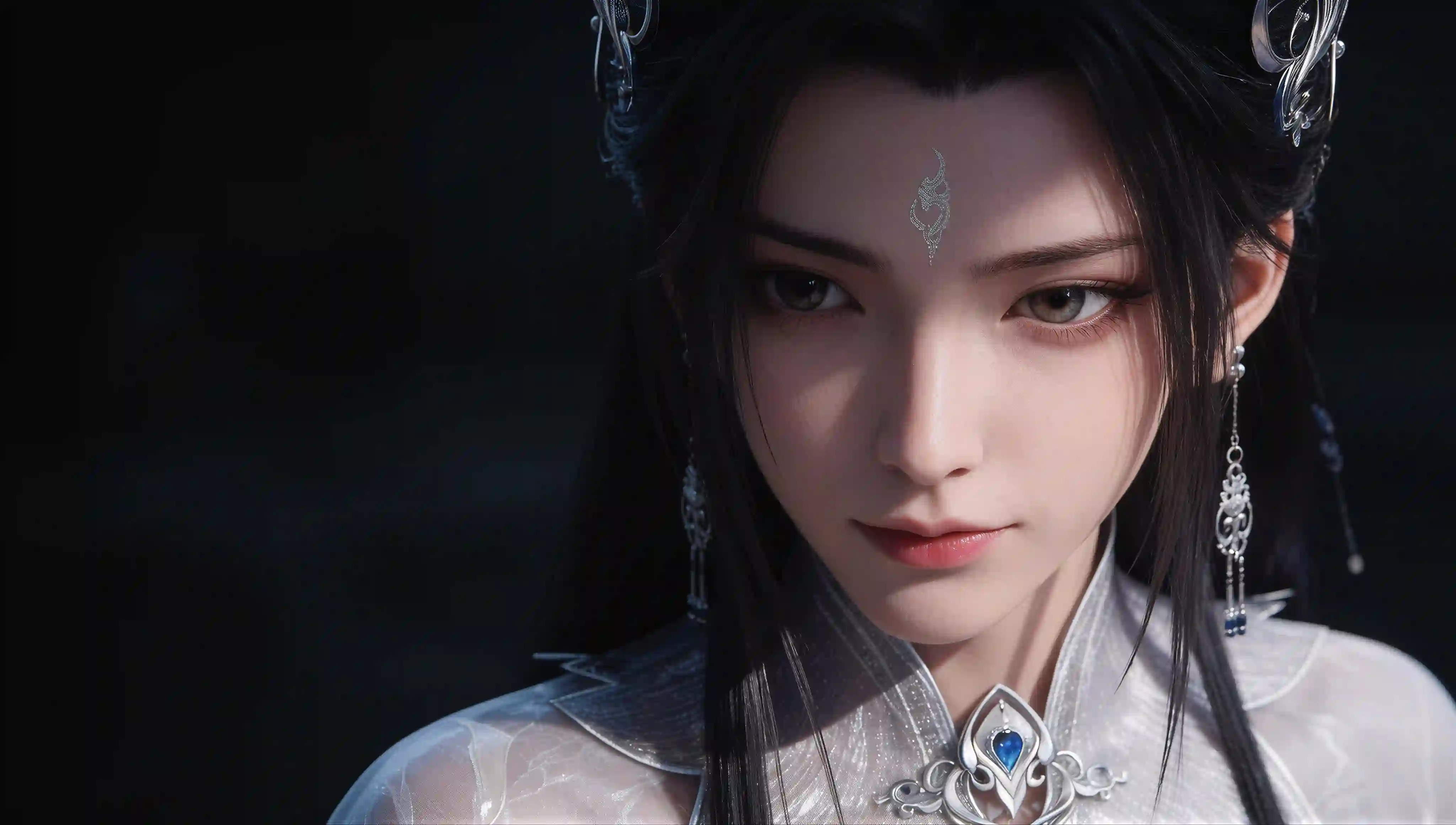 古风美女 陆雪琪 诛仙 仙侠角色 3D渲染 美女特写