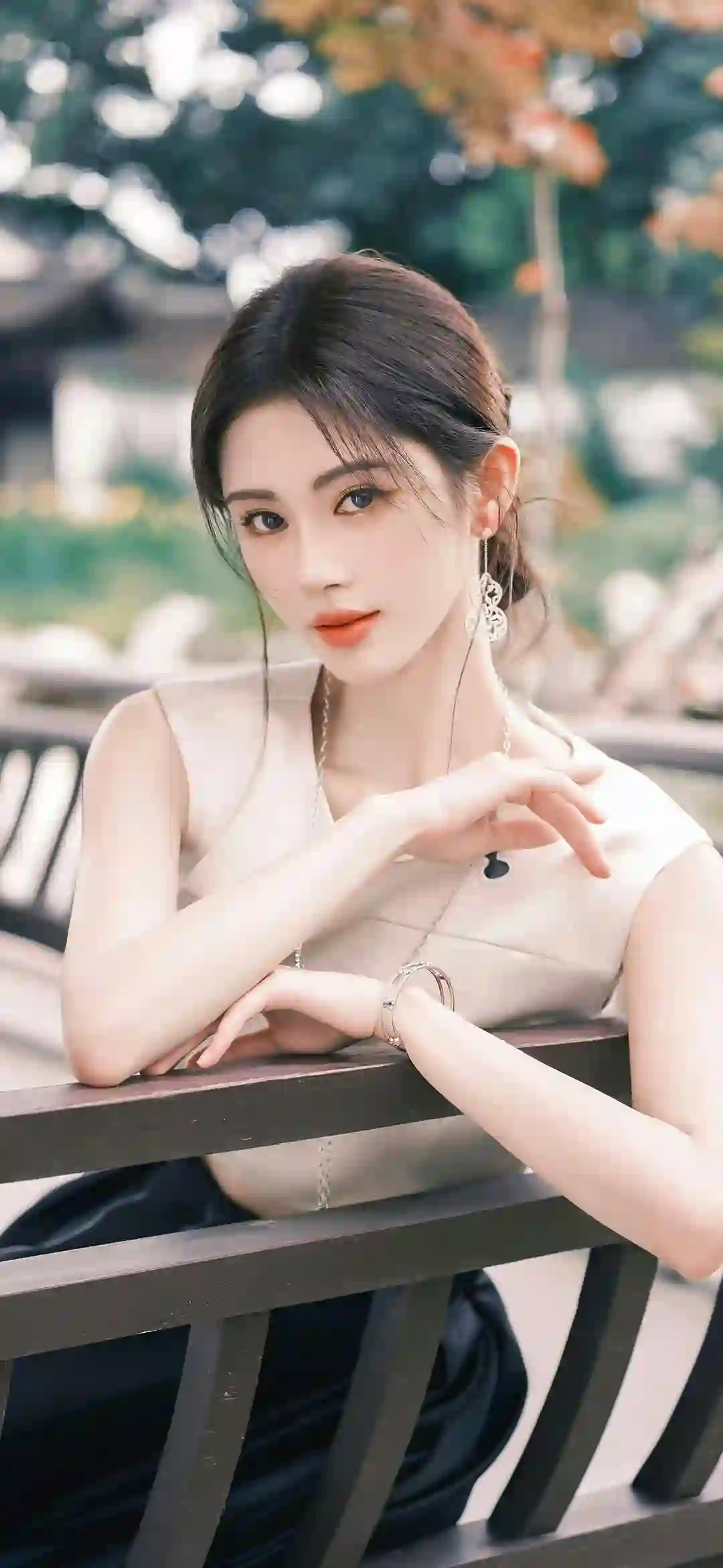 清纯美女 户外写真 鞠婧祎