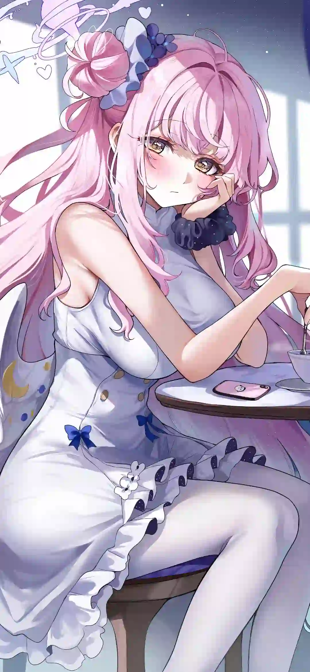 动漫女孩 二次元女孩 长腿 白色丝袜