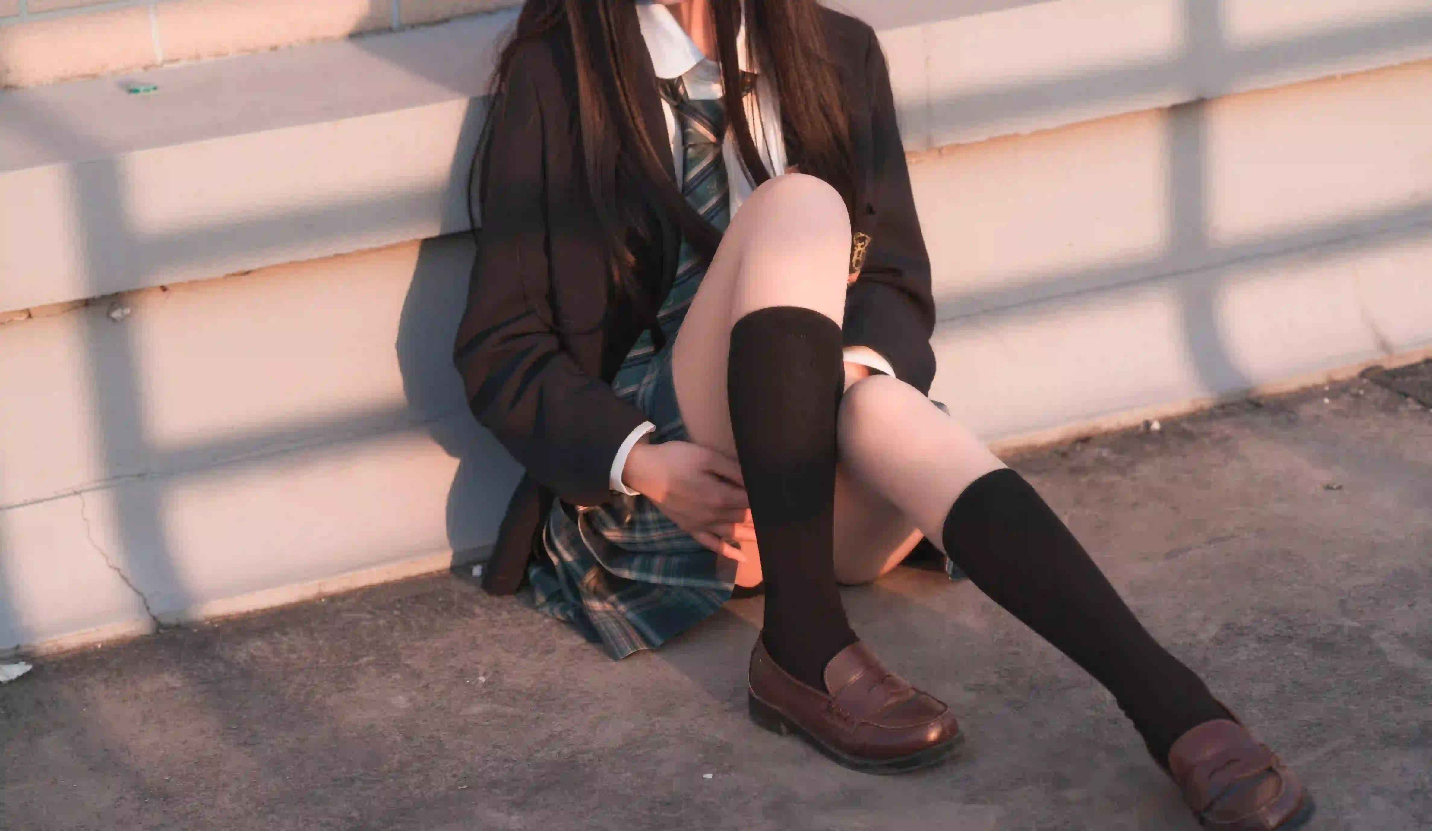jk美女 长腿美女 丝袜 户外写真