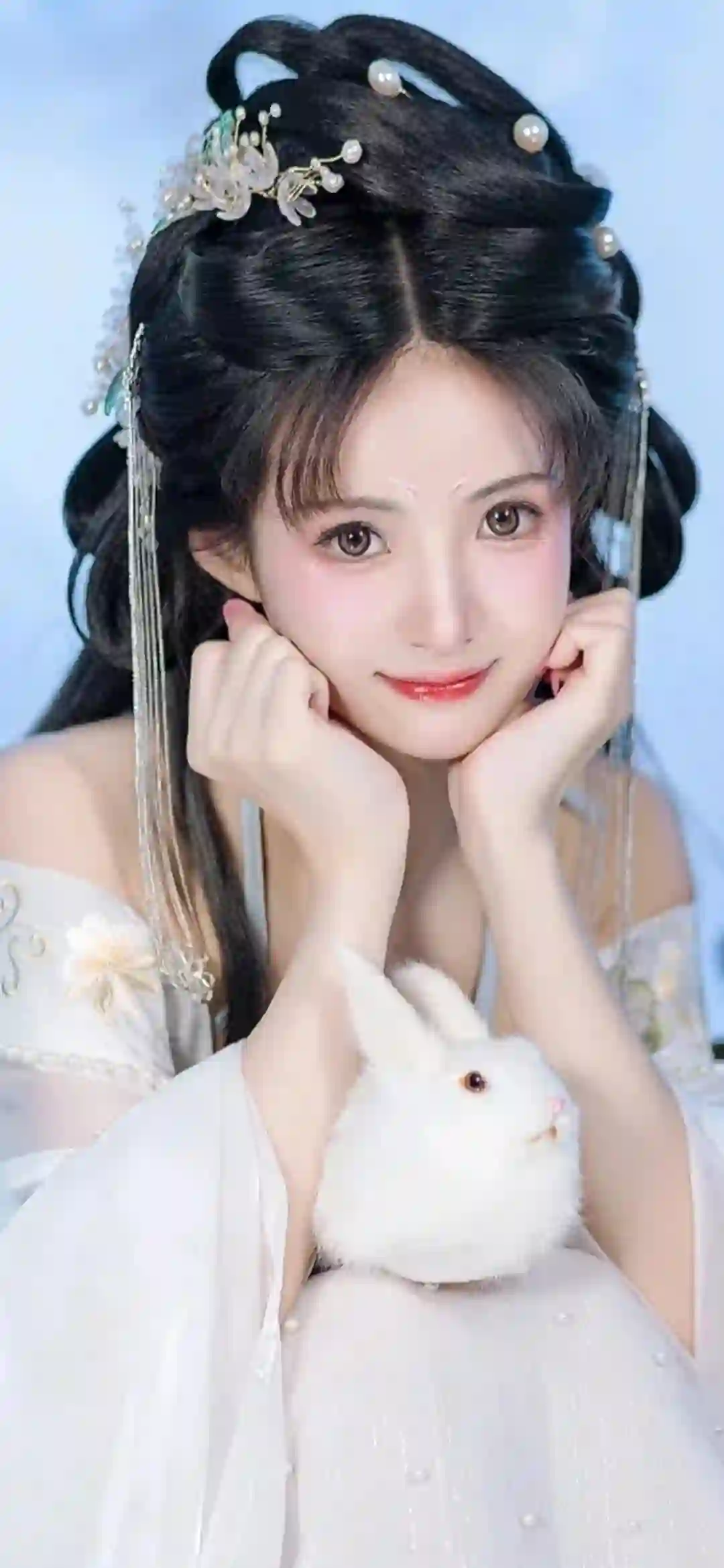 可爱兔子 汉服古风 可爱 微笑 古风