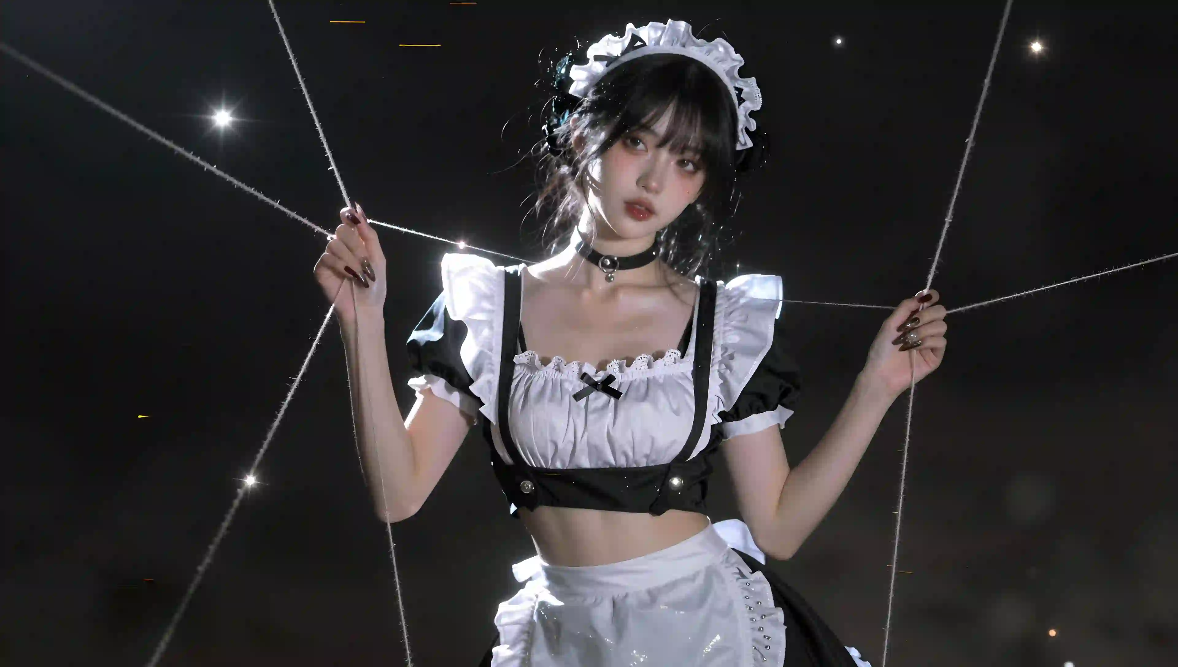 美女 可爱 性感 户外 星空 超自然写真