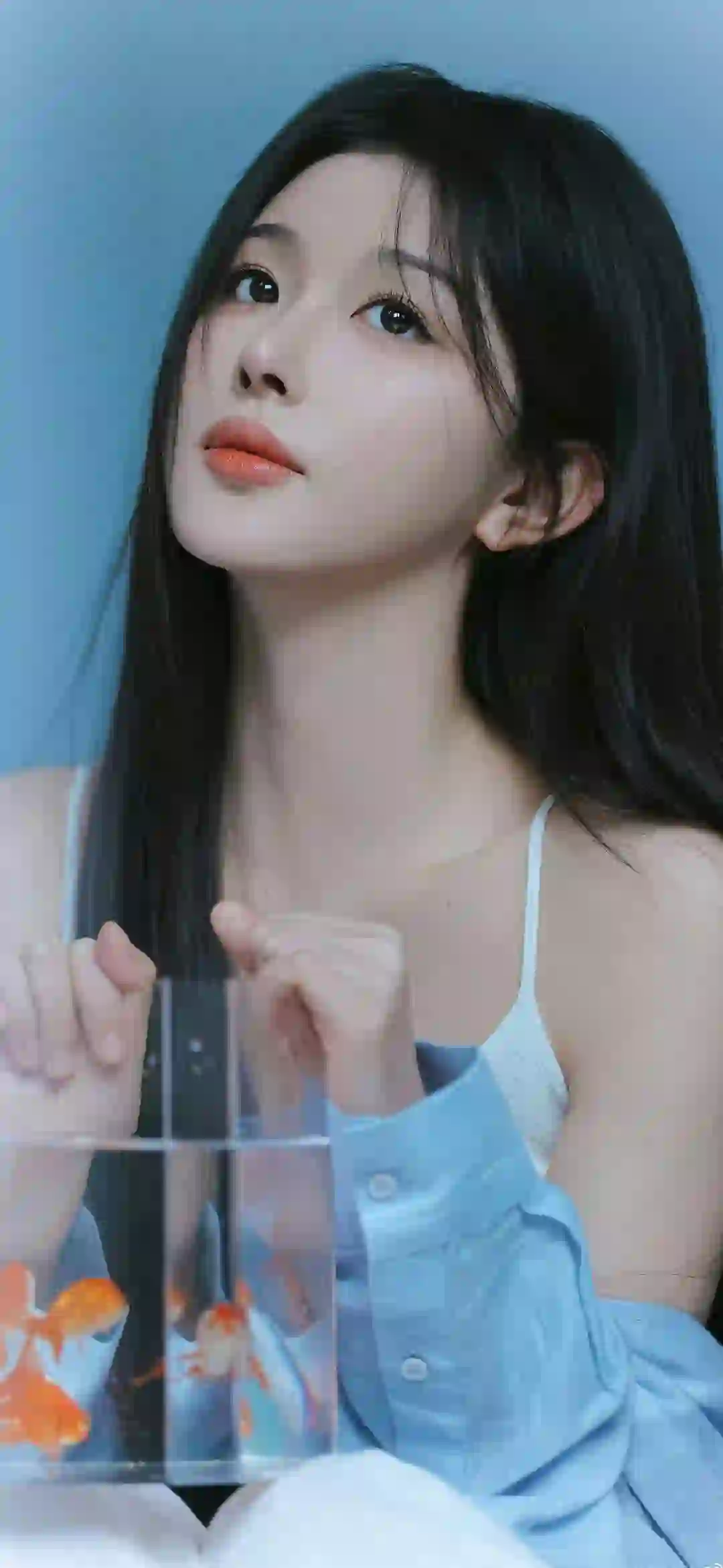 古风造型 长发美女 古风美女 孔雪儿 鱼缸