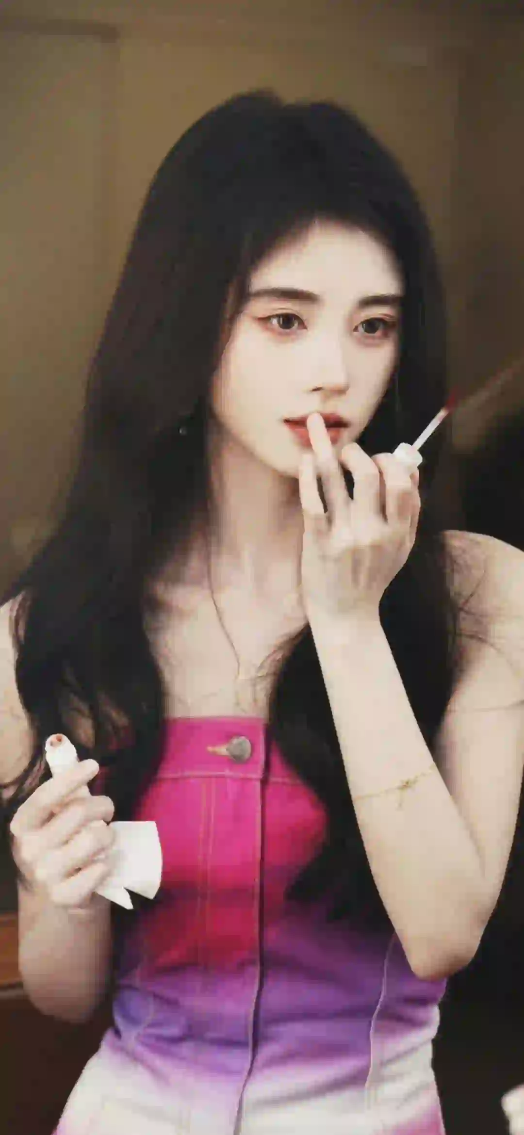 鞠婧祎 抹胸穿搭 性感美女