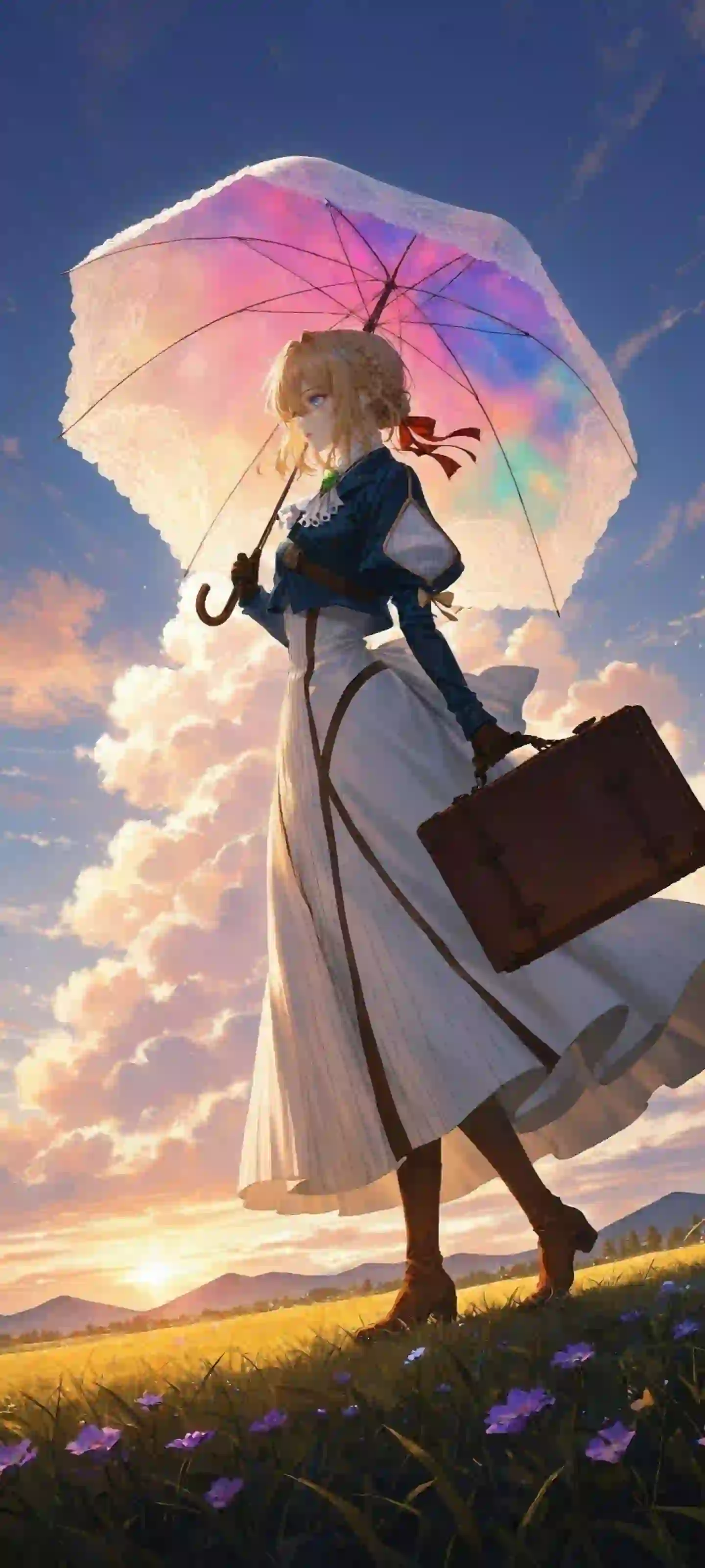 紫罗兰永恒花园 草原 动漫女孩