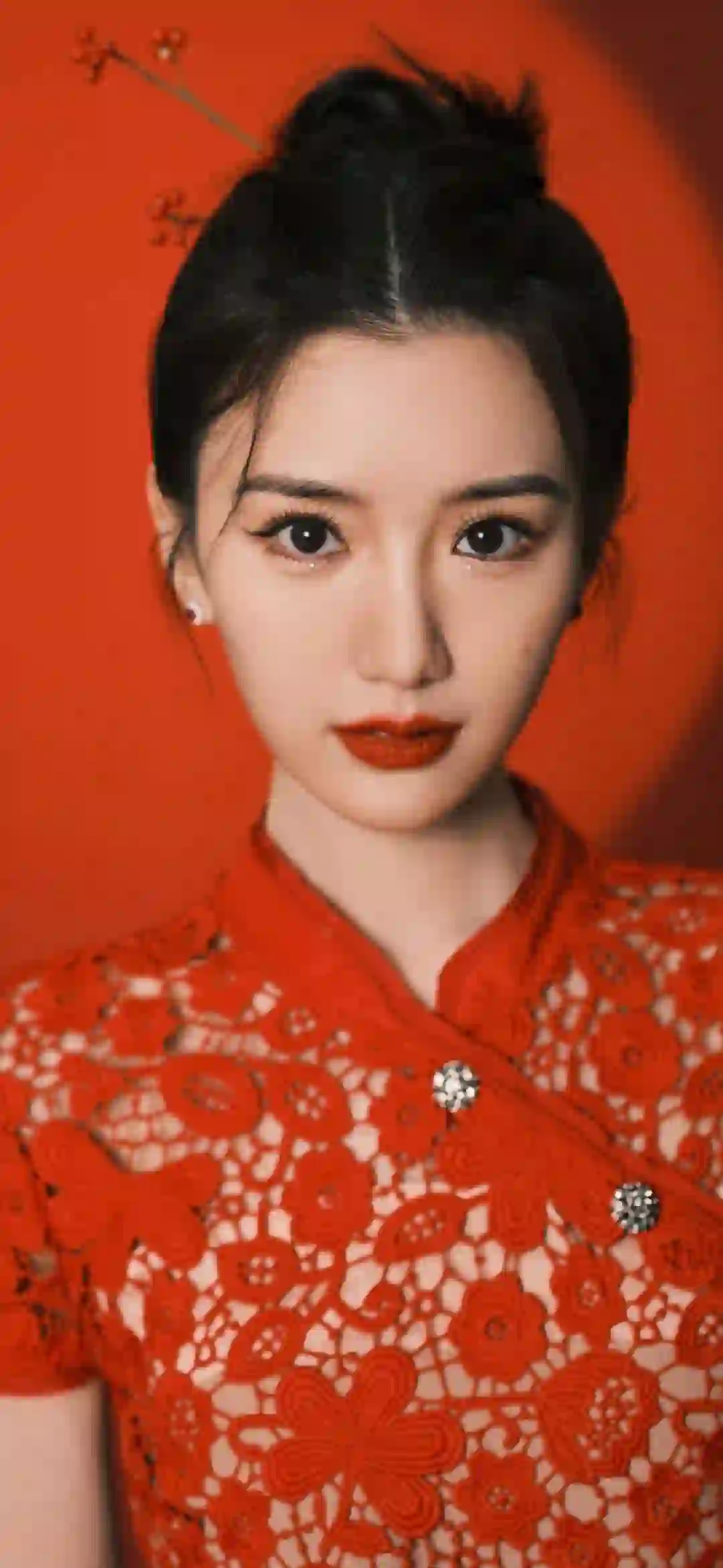 毛晓彤 红色旗袍美女 写真
