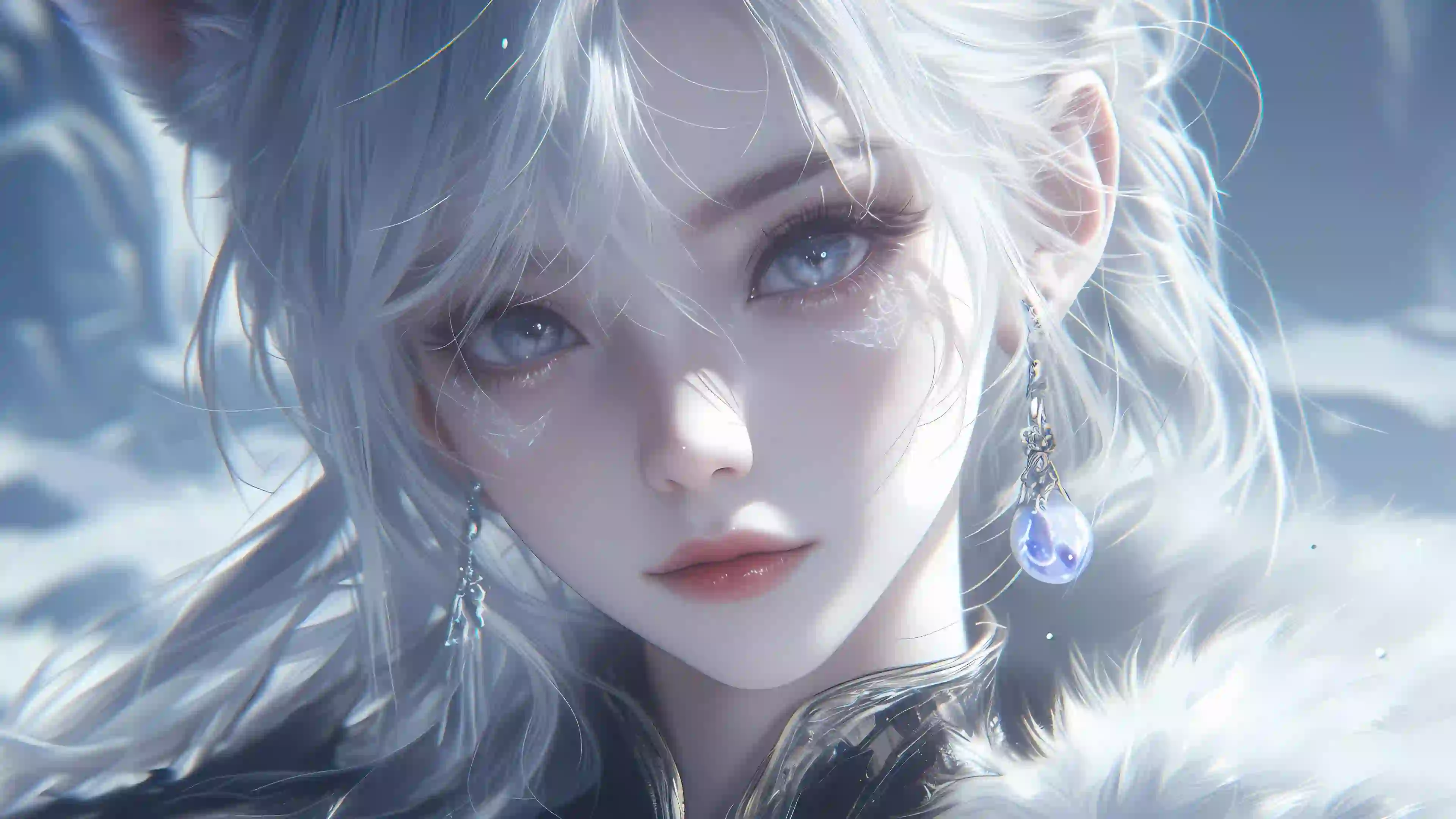 银发动漫美女 灵眸 