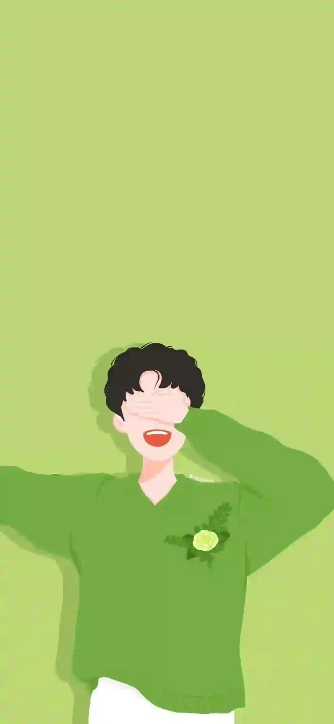 绿色 鲜花 情侣壁纸 情侣 男