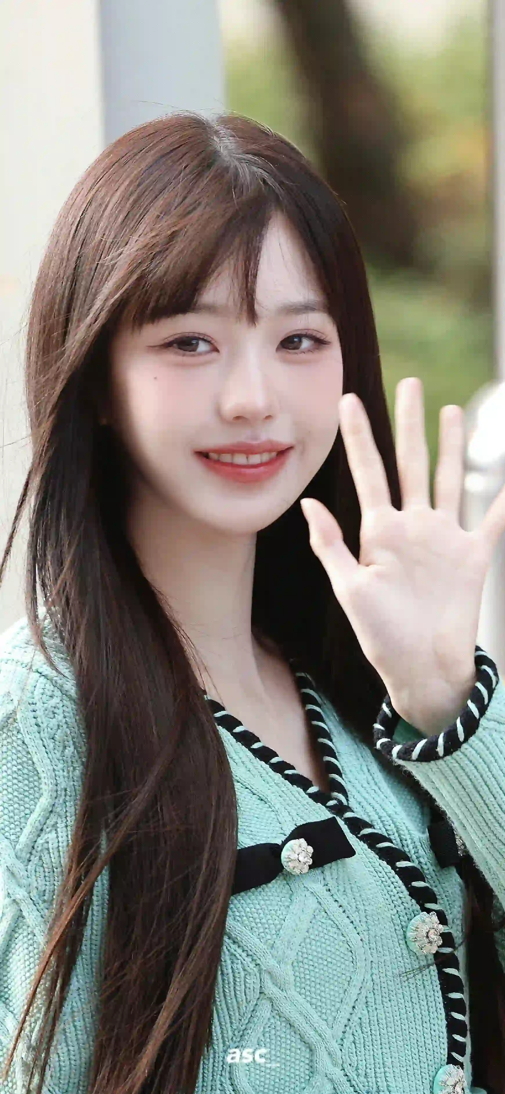 长发清纯美女 甜美女孩 微笑