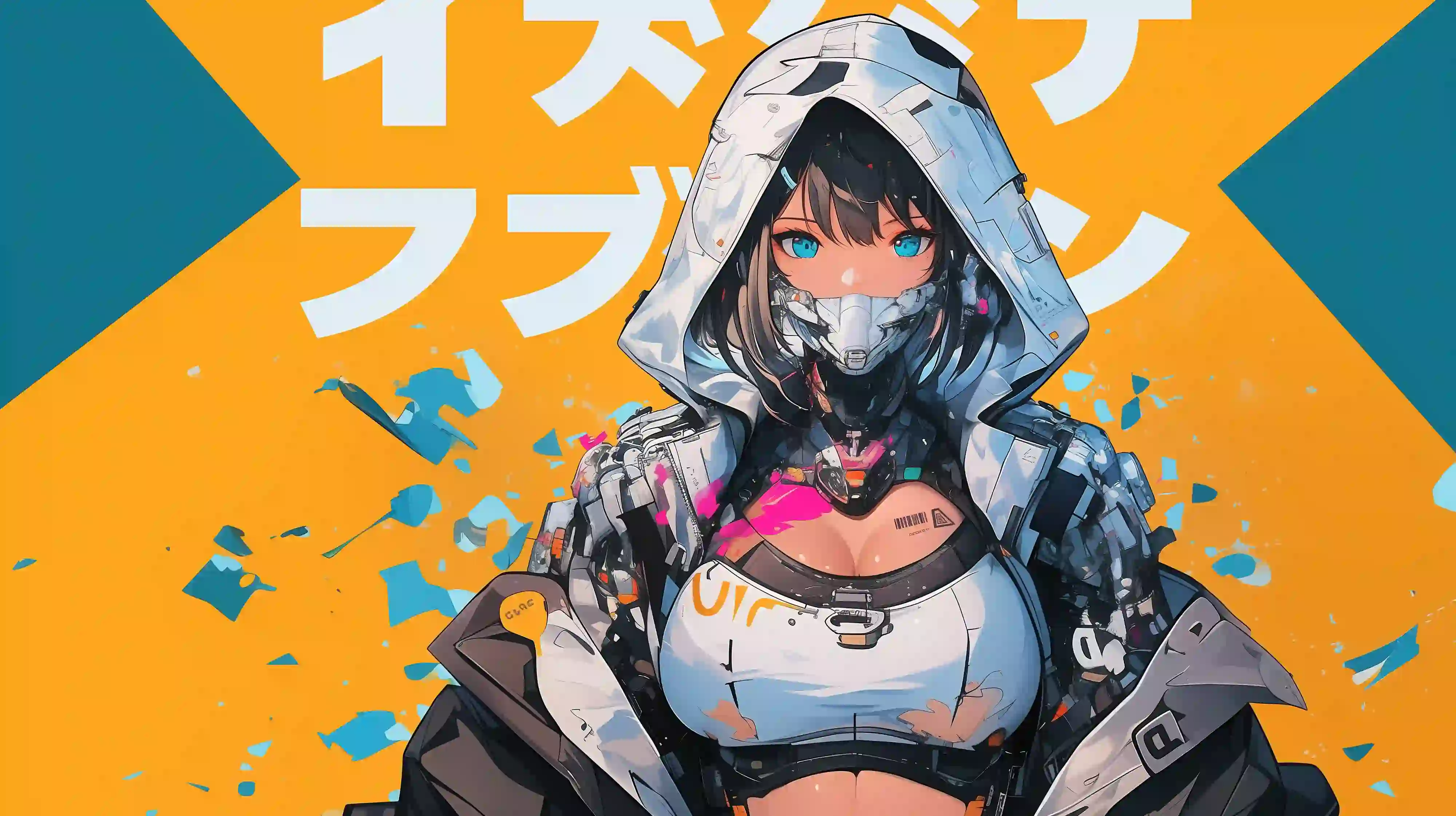 酷酷的女孩 口罩女孩 动漫