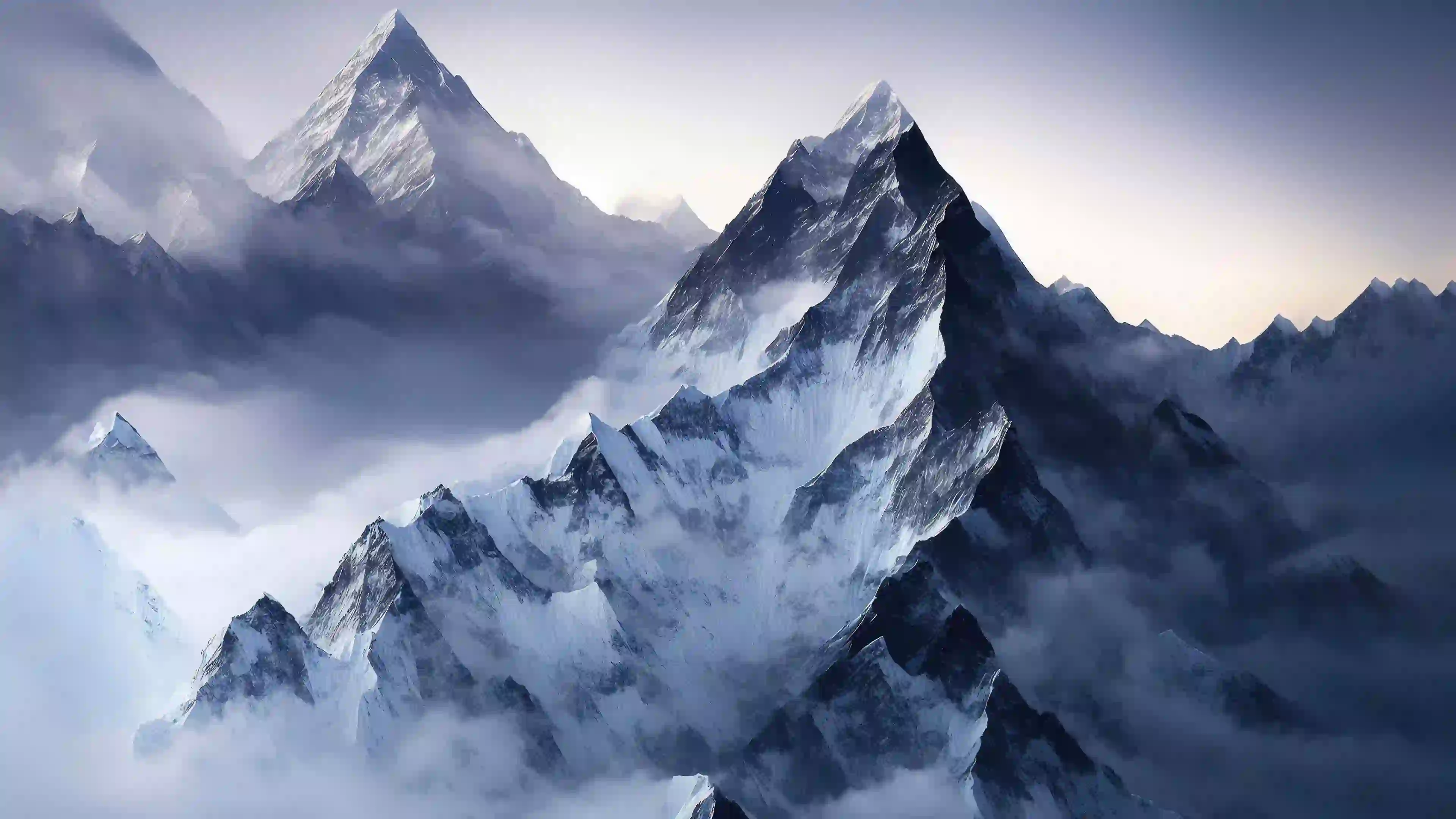 雪山 白色云层 雪 壮阔 巍峨 山脉 美不胜收