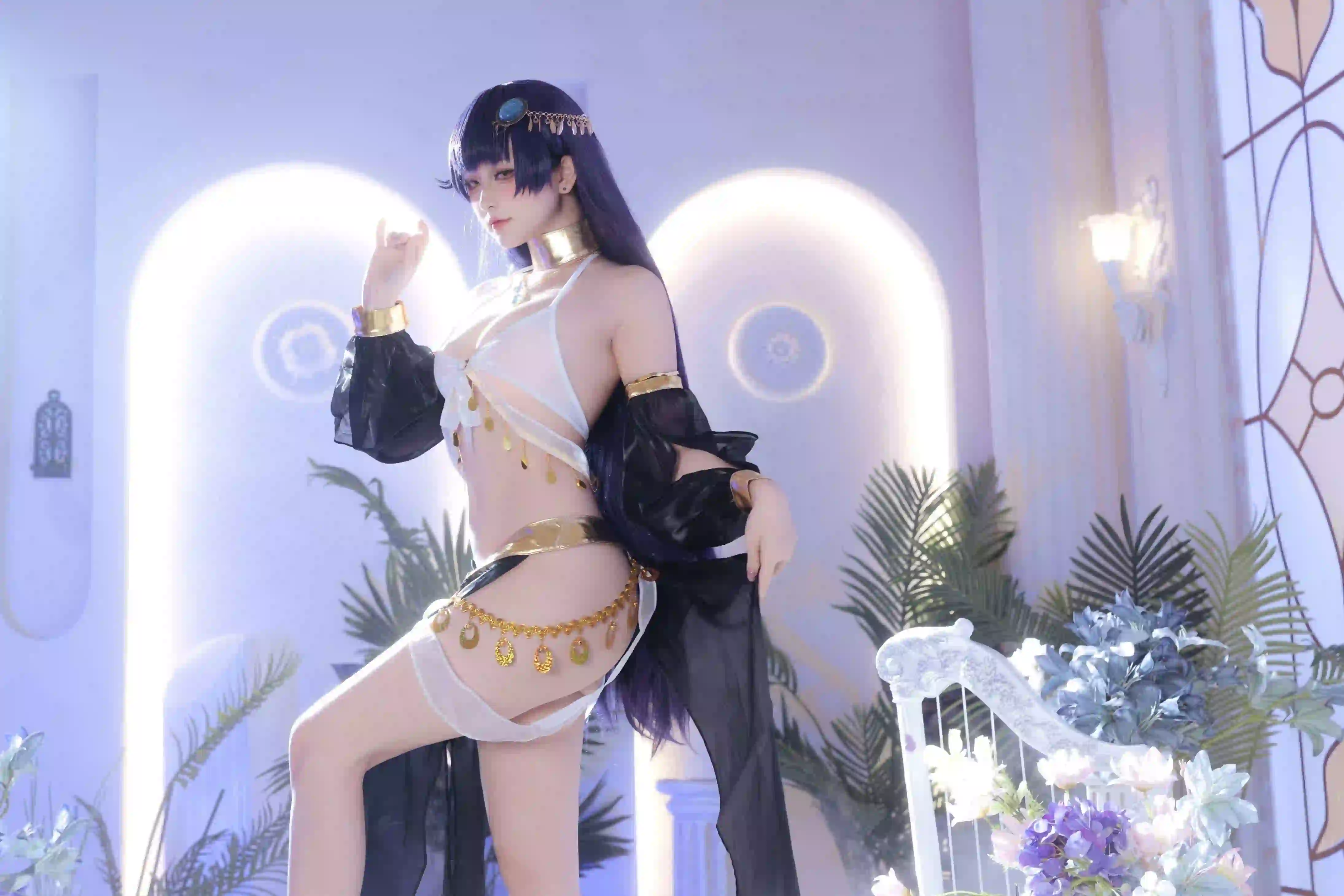 长发性感美女 性感 长发 居家写真 个性