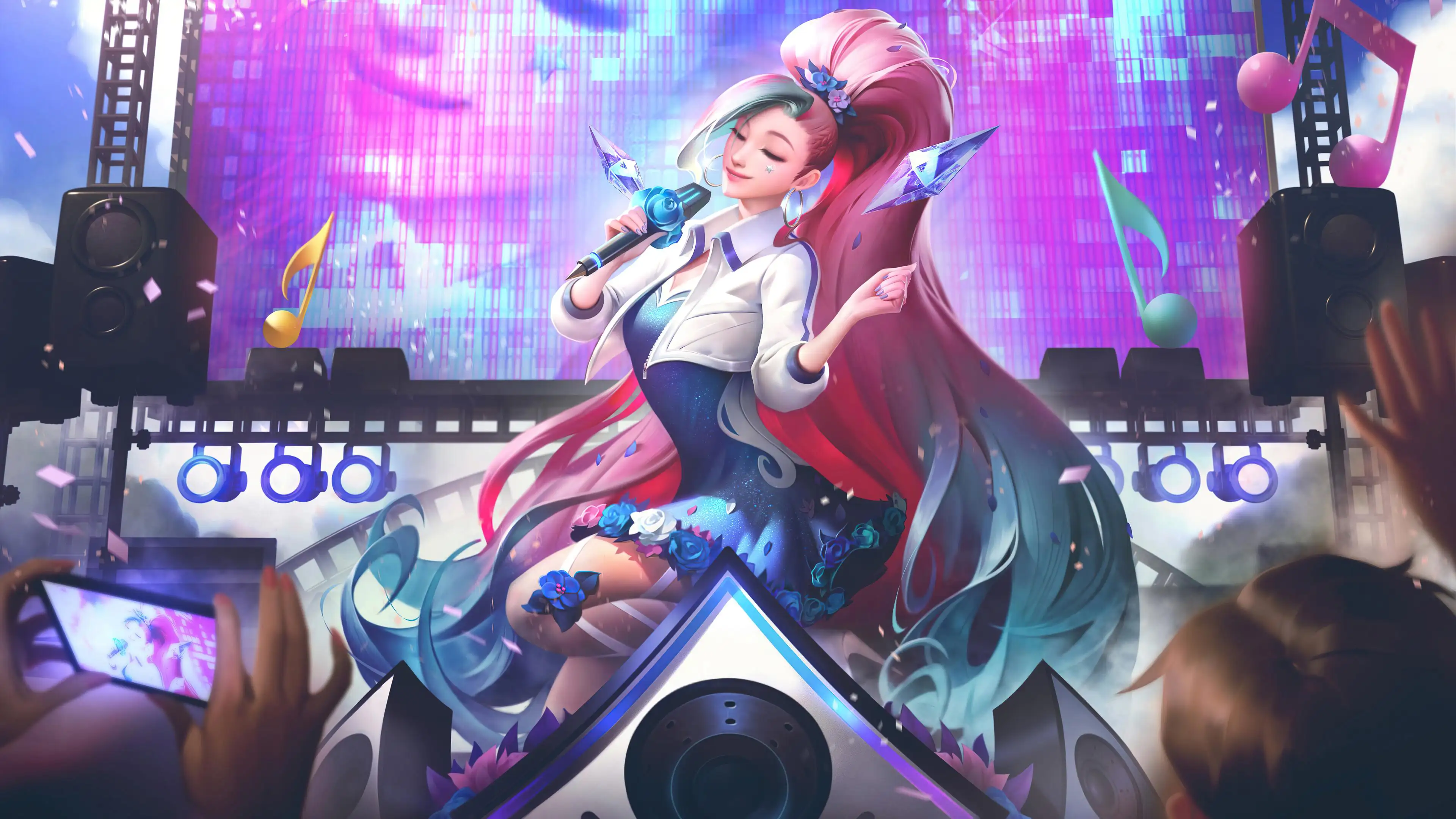 lol英雄联盟星籁歌姬 KDA ALL OUT 萨勒芬妮4k壁纸