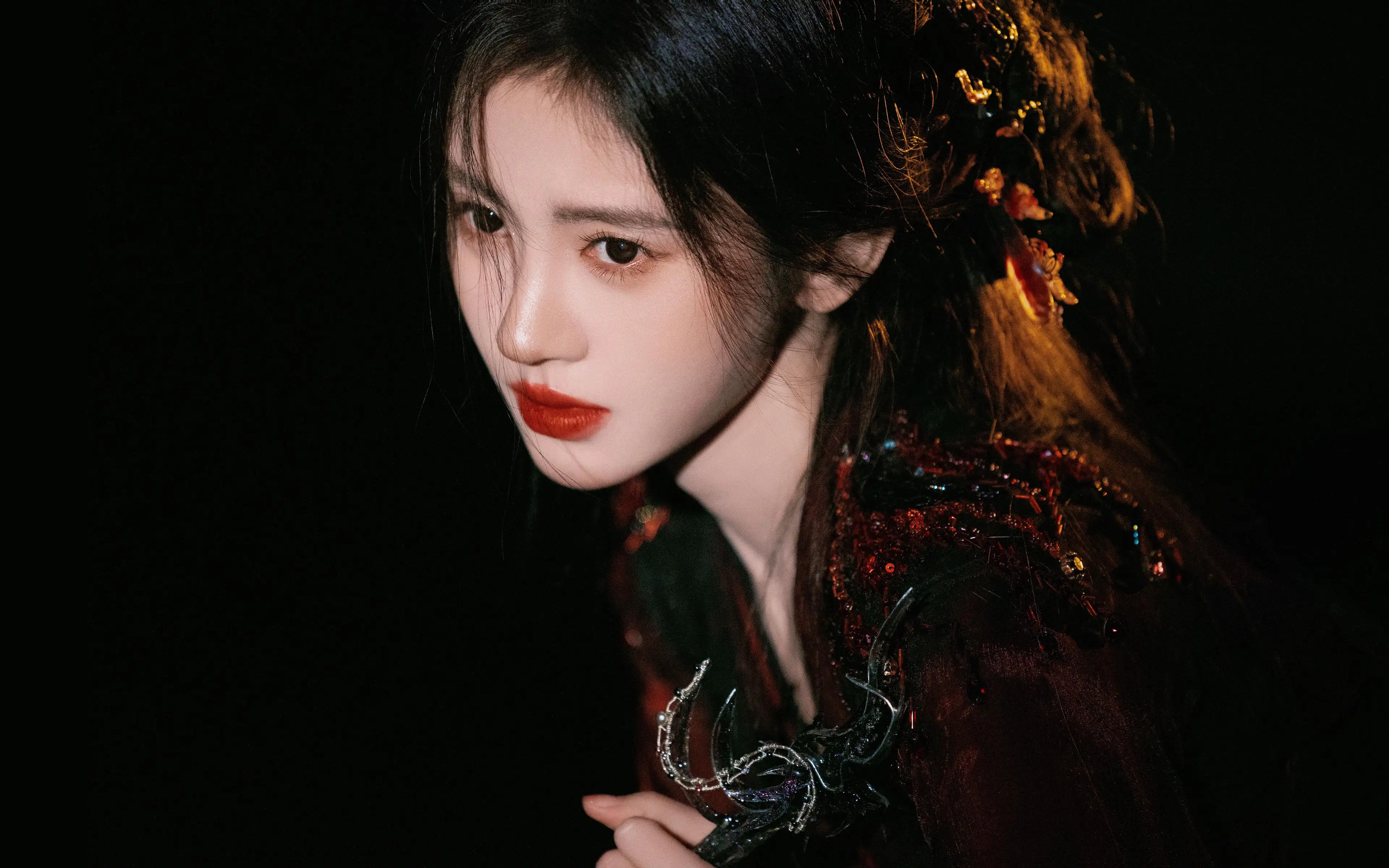鞠婧祎 古风 发簪 4K美女壁纸