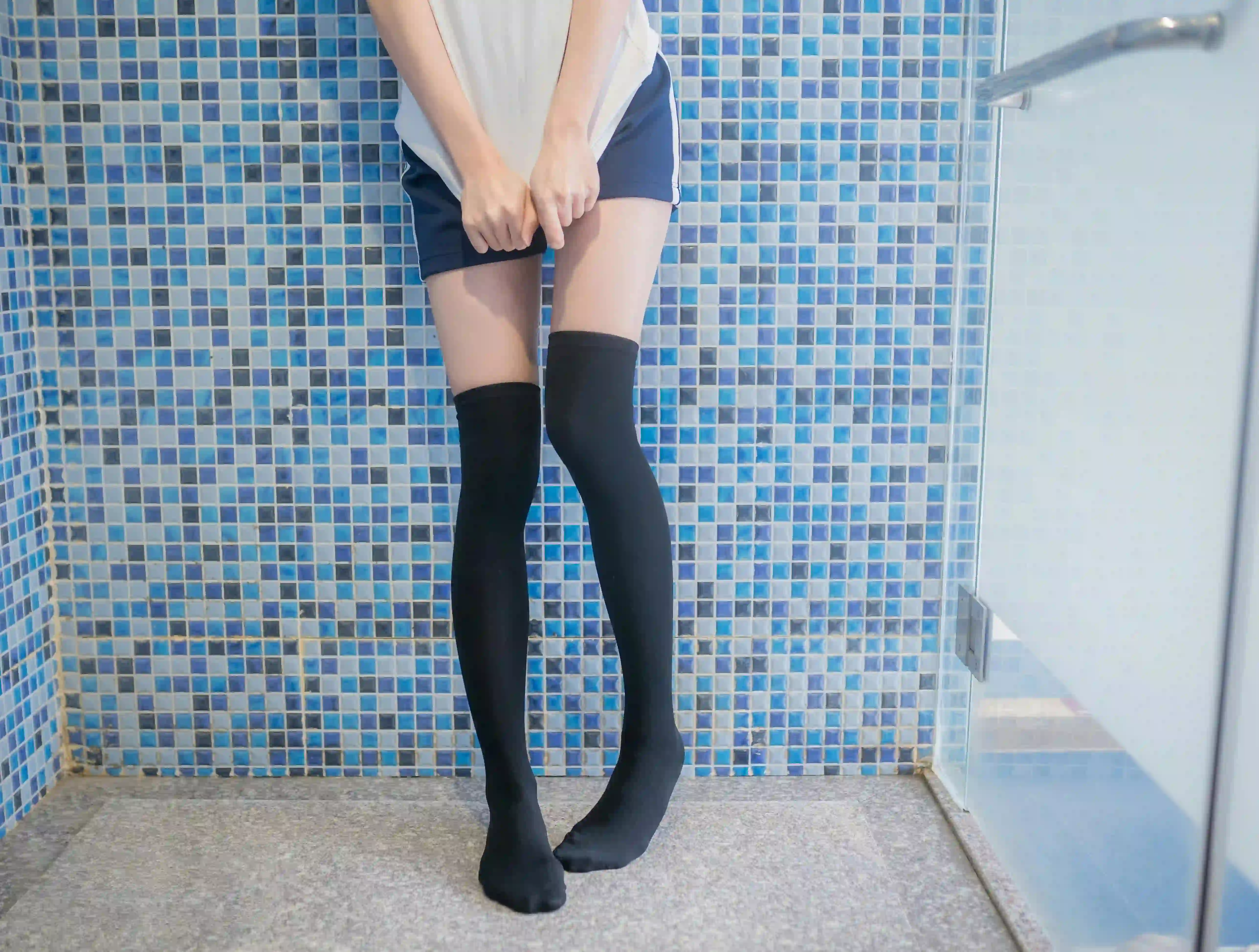 体操服 长发美女 性感美女 丝袜 黑丝 黑色丝袜