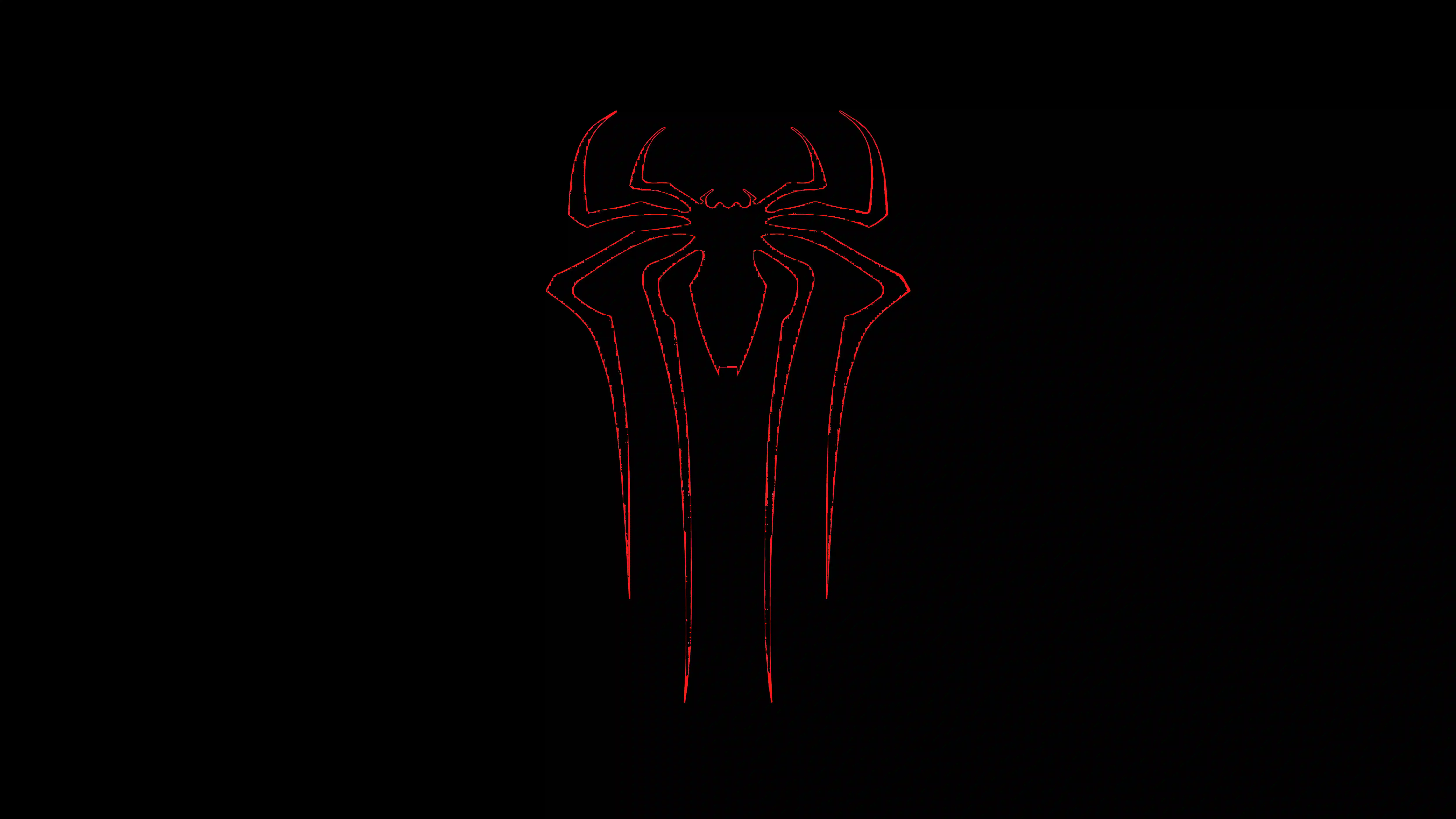 极简 纯色背景 黑色背景 蜘蛛logo Spider-Man 蜘蛛侠