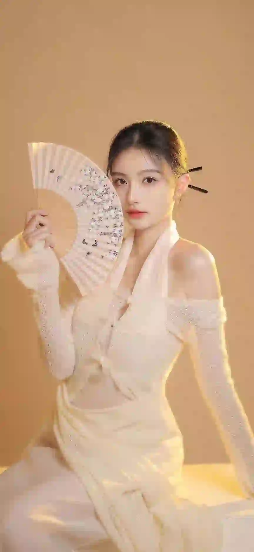 白色长裙  清新 优雅 美女 
