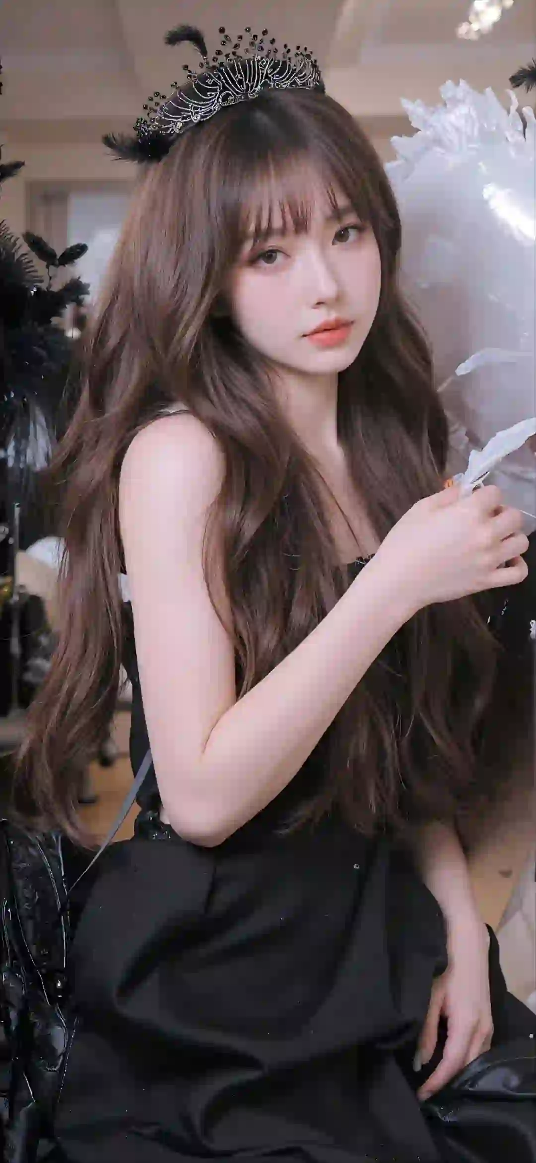 美女 长发美女黑色长裙美女 公主