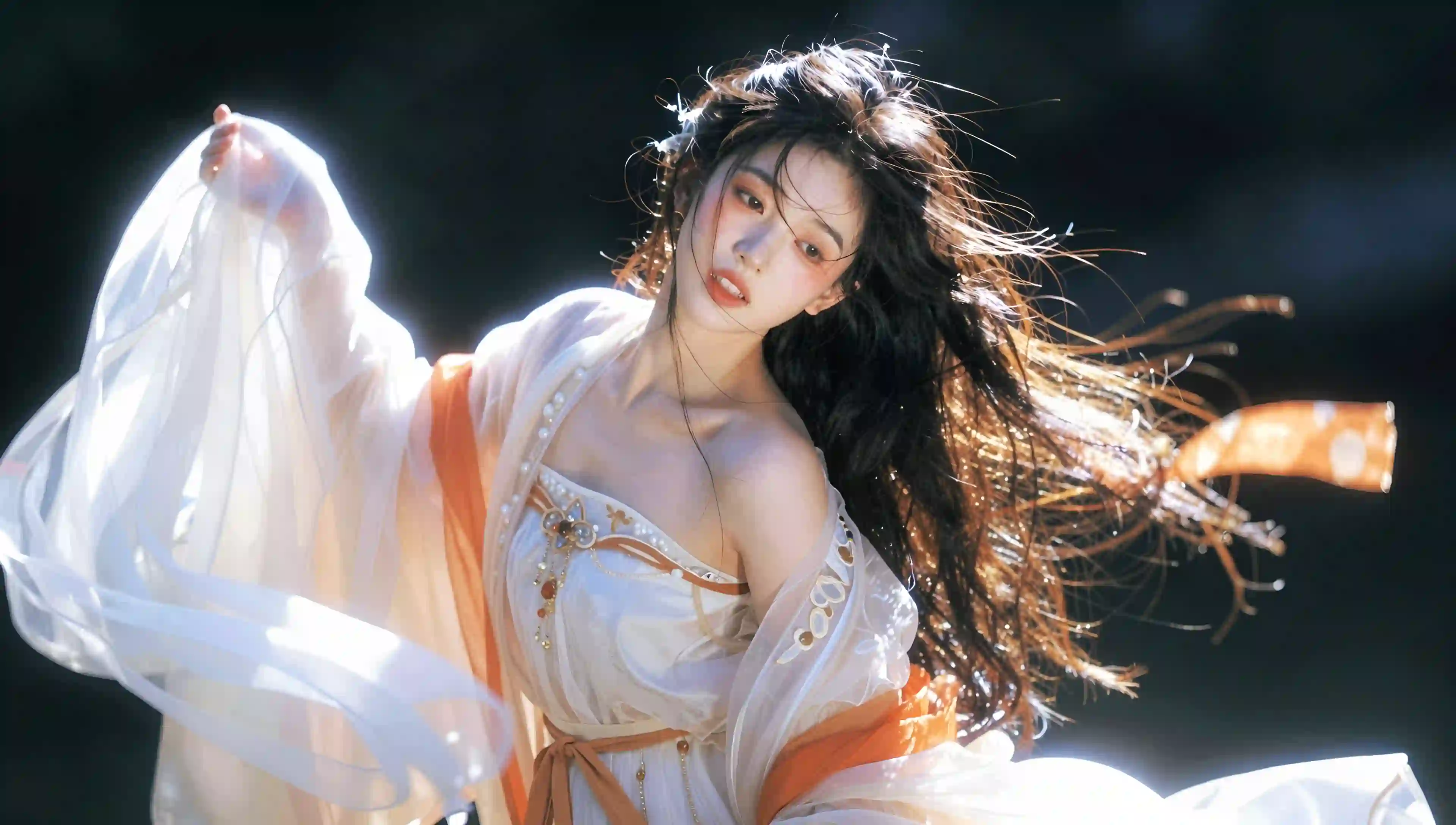古风汉服美女 舞蹈 优美舞姿 性感 甜美 古风