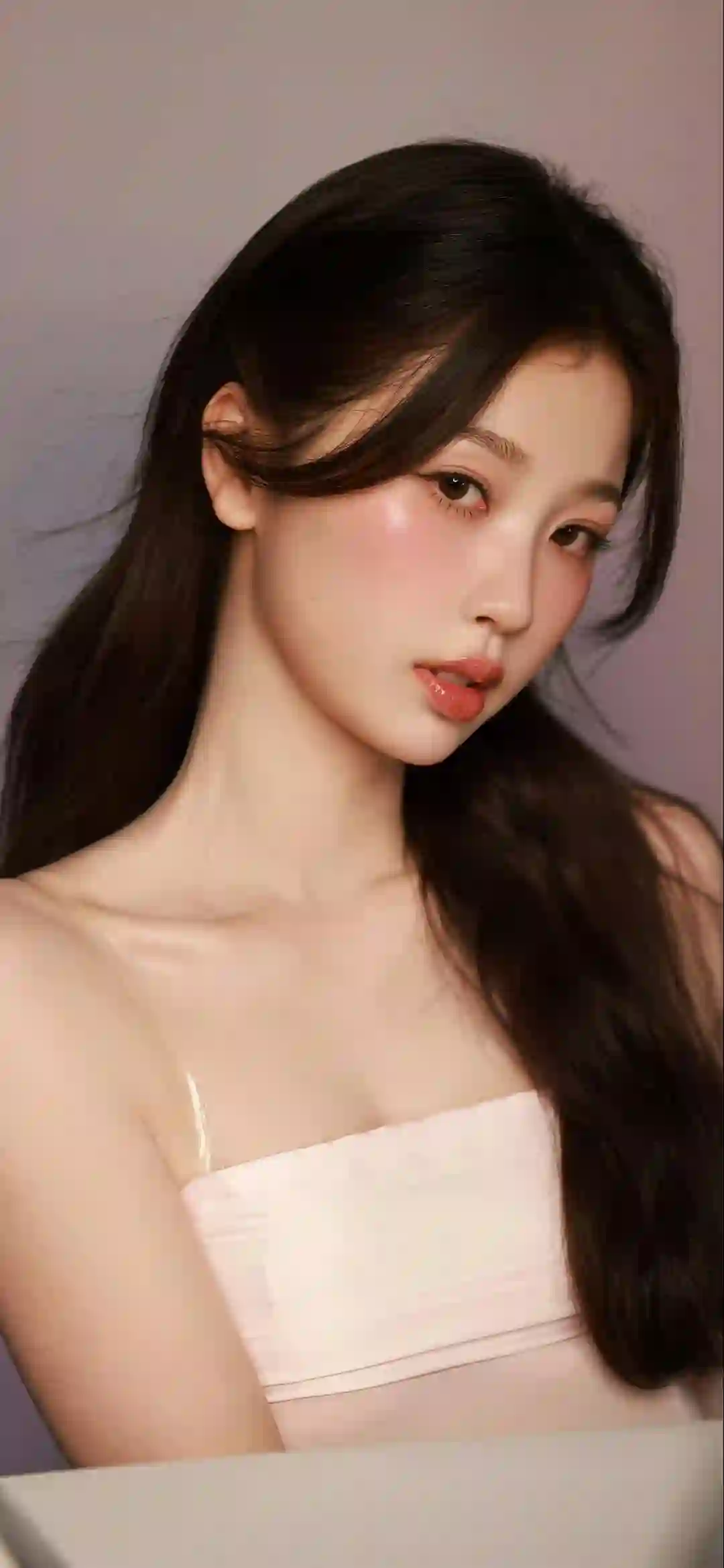 虞书欣 美女 长发美女 写真 抹胸