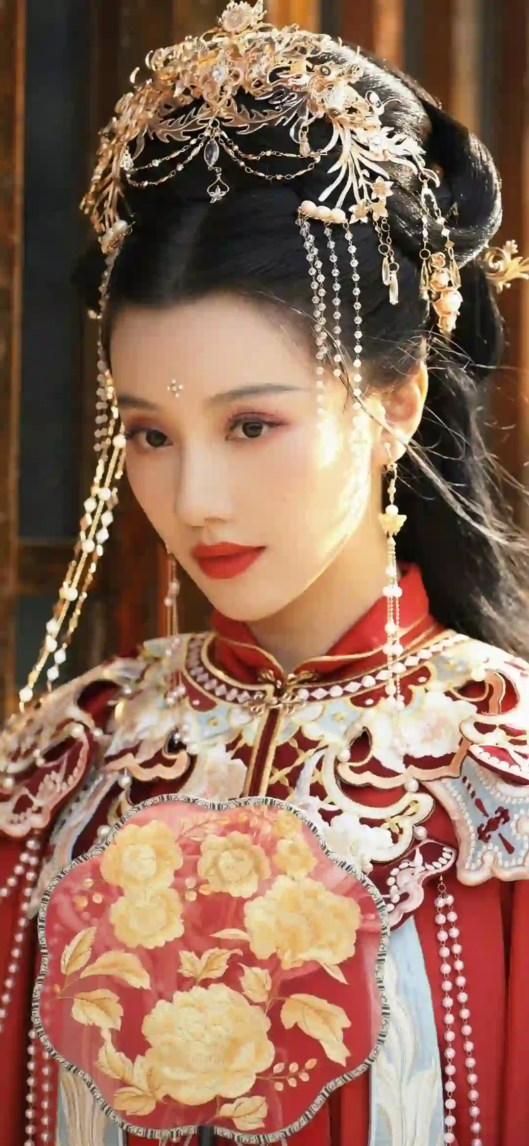 王鹤润 扇子 古风 汉服 珍珠