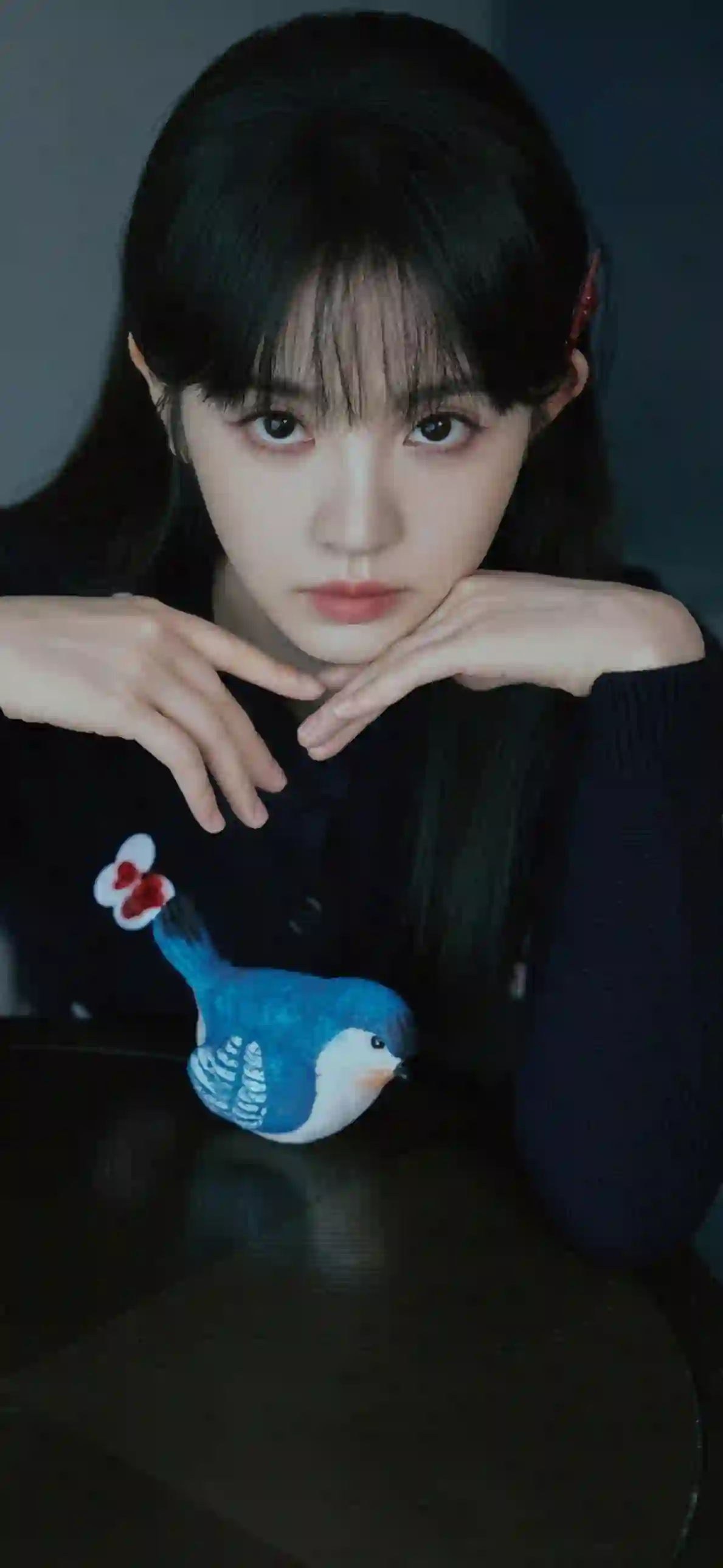 美女明星 酷酷女孩 田曦薇 长发美女