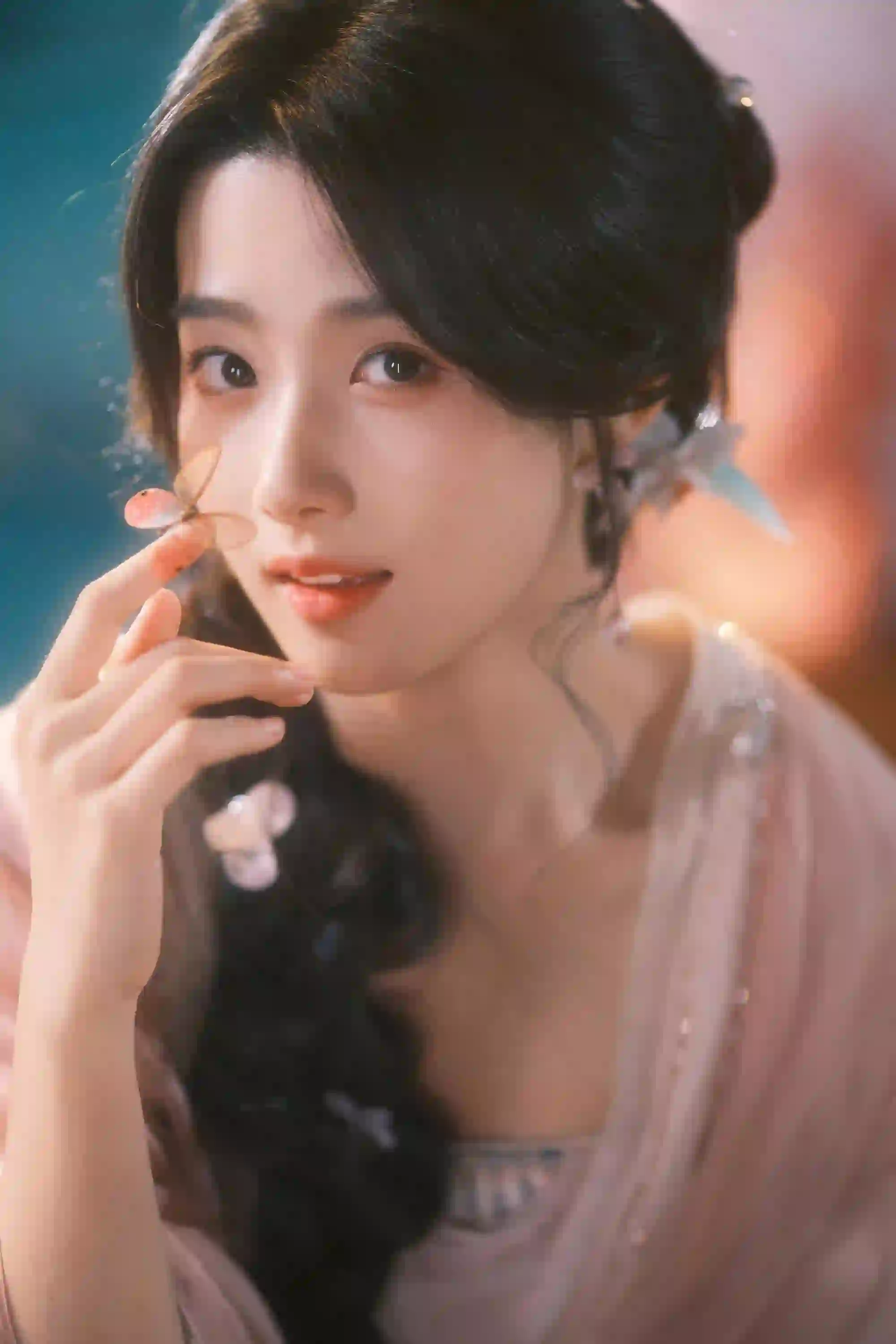 卢昱晓 长发清纯门 古风汉服美女 蝴蝶